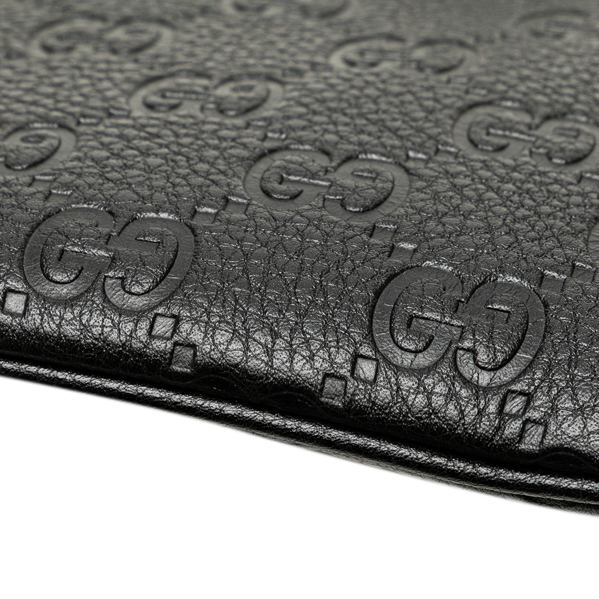Gucci Medium GG Emblem Embossed Leather Shoulder Bag