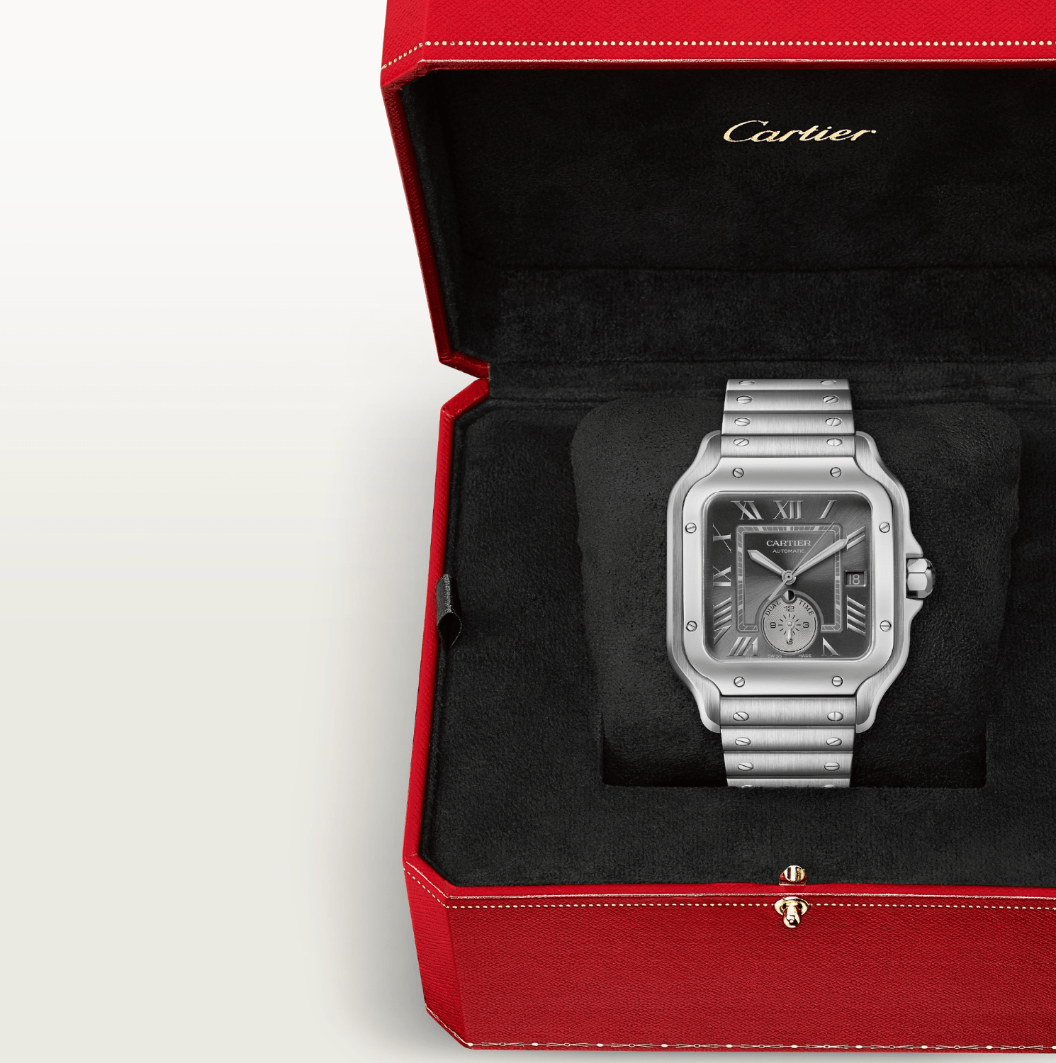 Cartier Santos de Cartier Dual Time Large Automatic Watch - The Boutique
