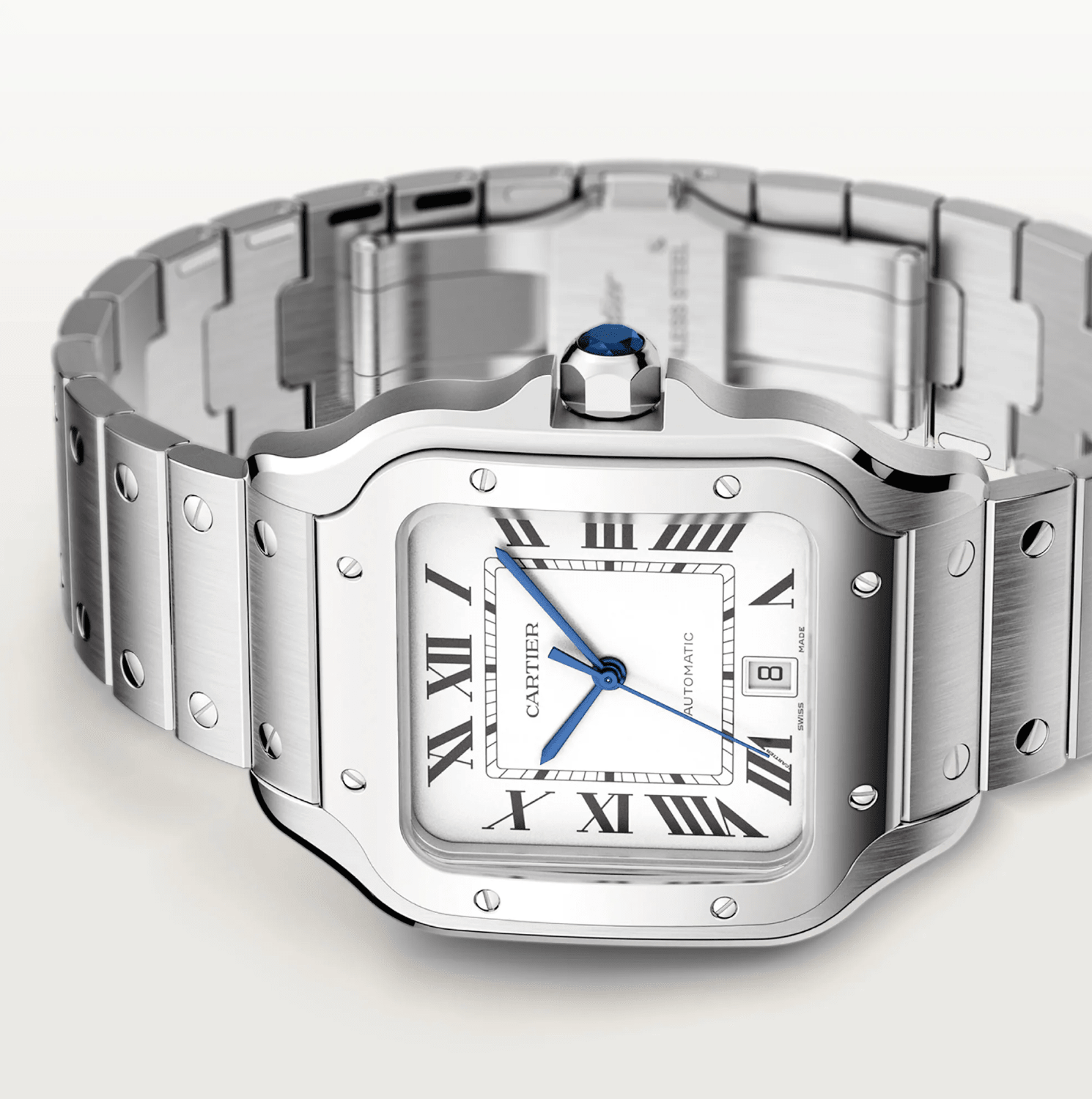 Cartier Santos de Cartier Large Automatic Watch 39.8mm Steel - The Boutique
