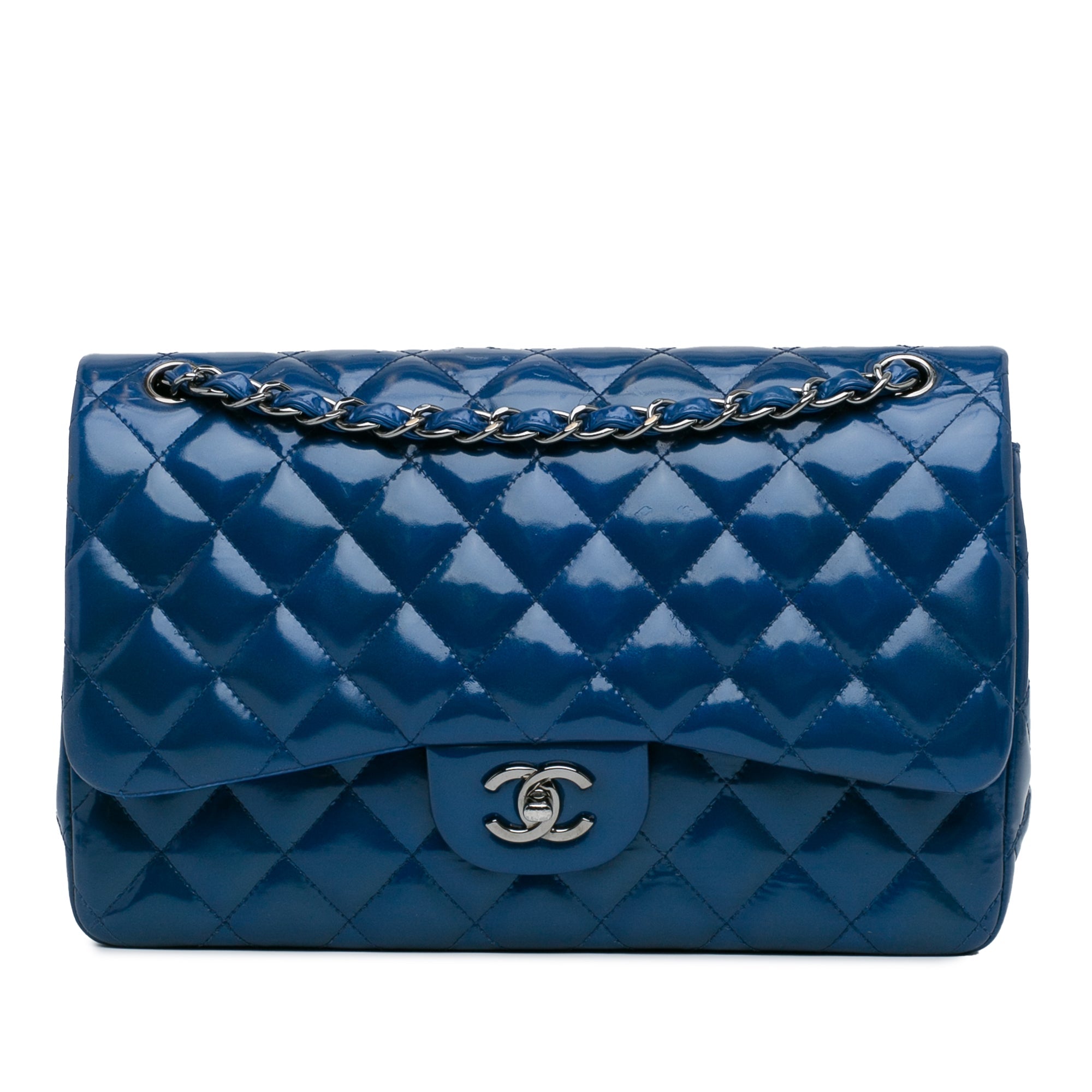 Chanel Jumbo Classic Patent Double Flap - The Boutique