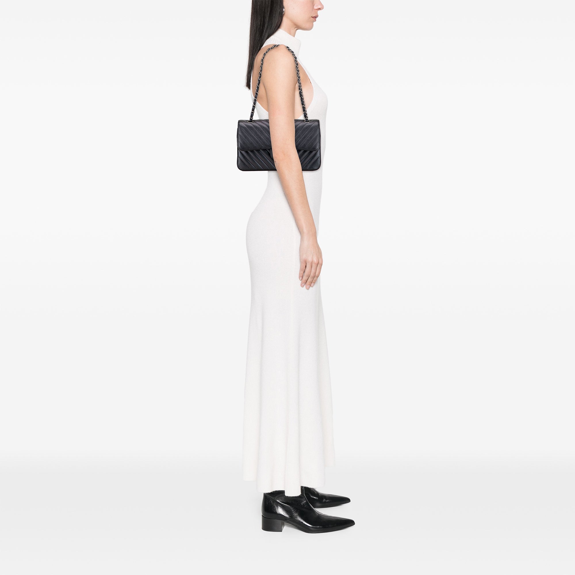 Chanel Medium Classic Chevron Caviar Double Flap - The Boutique