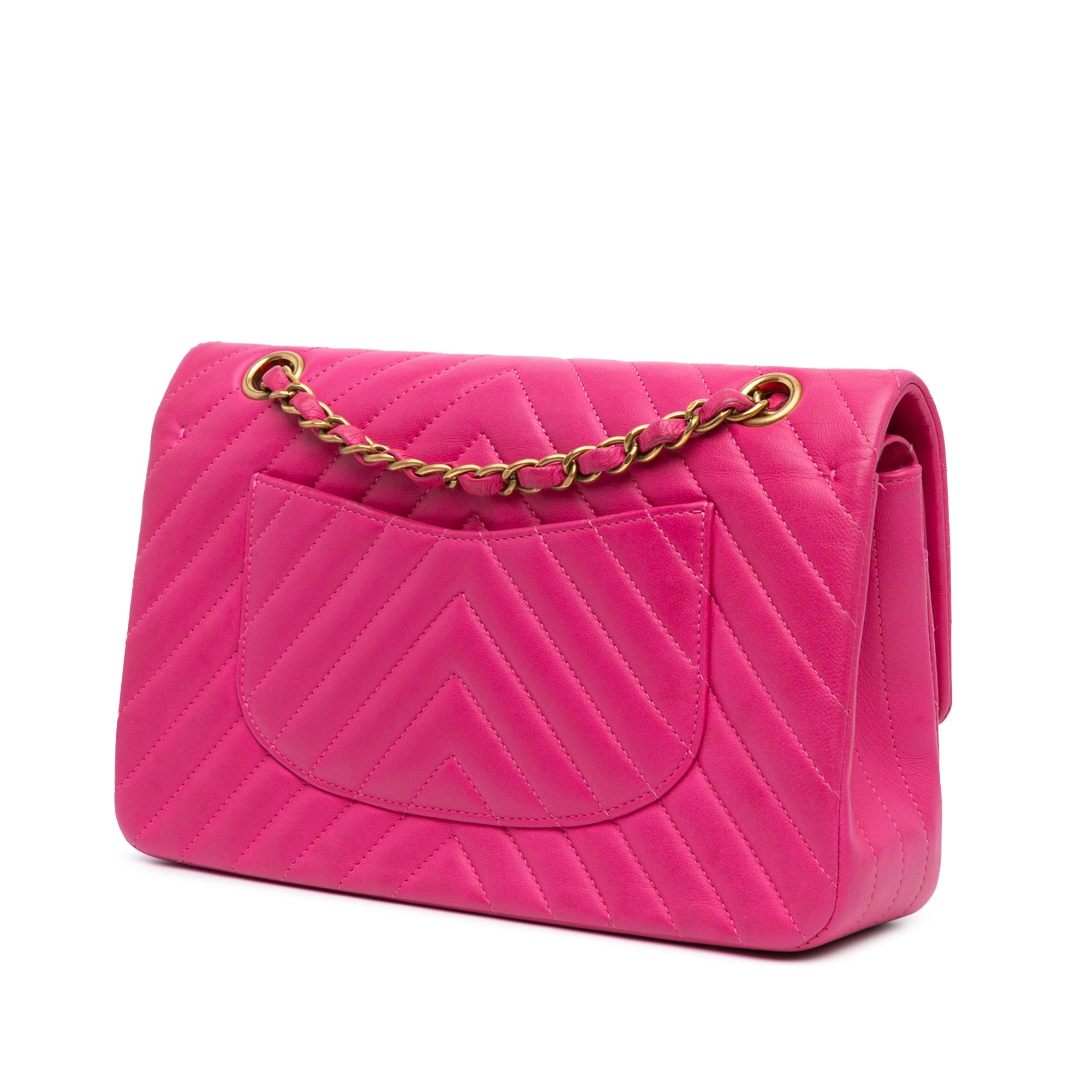 Chanel Medium Classic Chevron Lambskin Double Flap - The Boutique