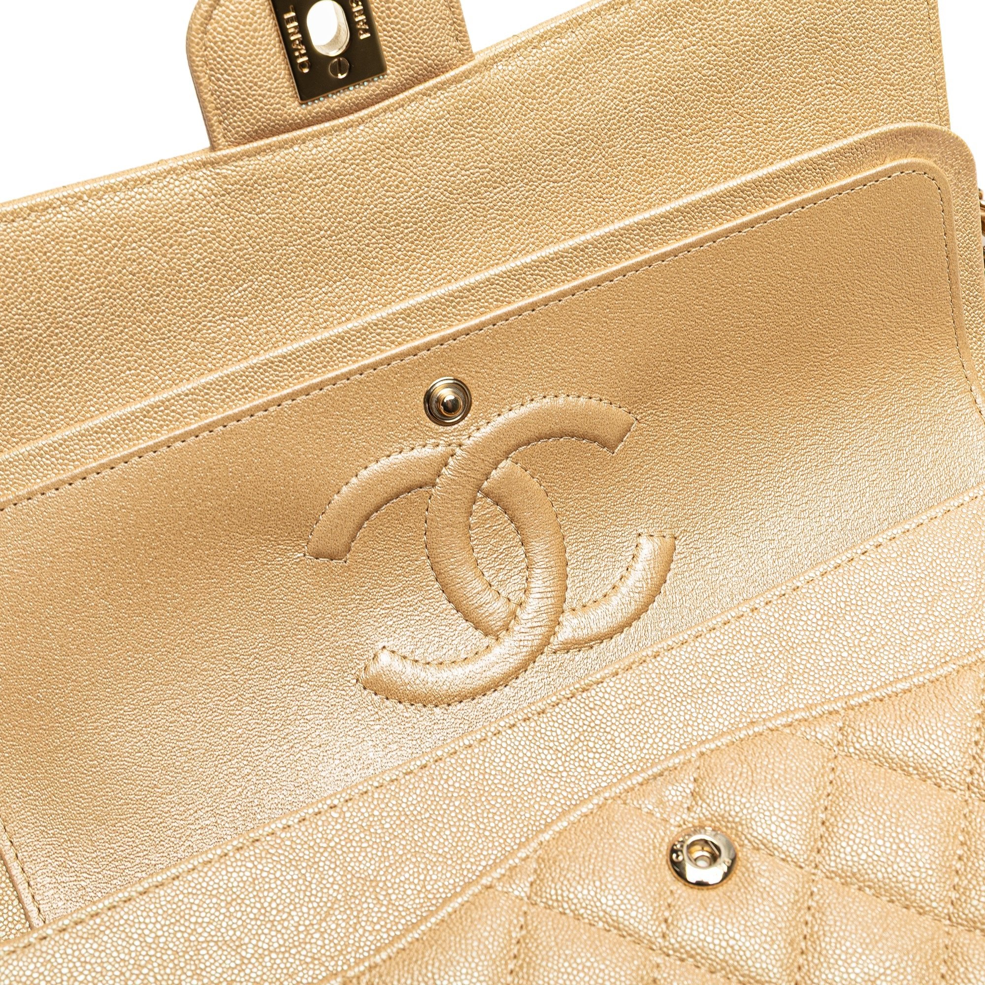 Chanel Medium Classic Iridescent Caviar Double Flap - The Boutique