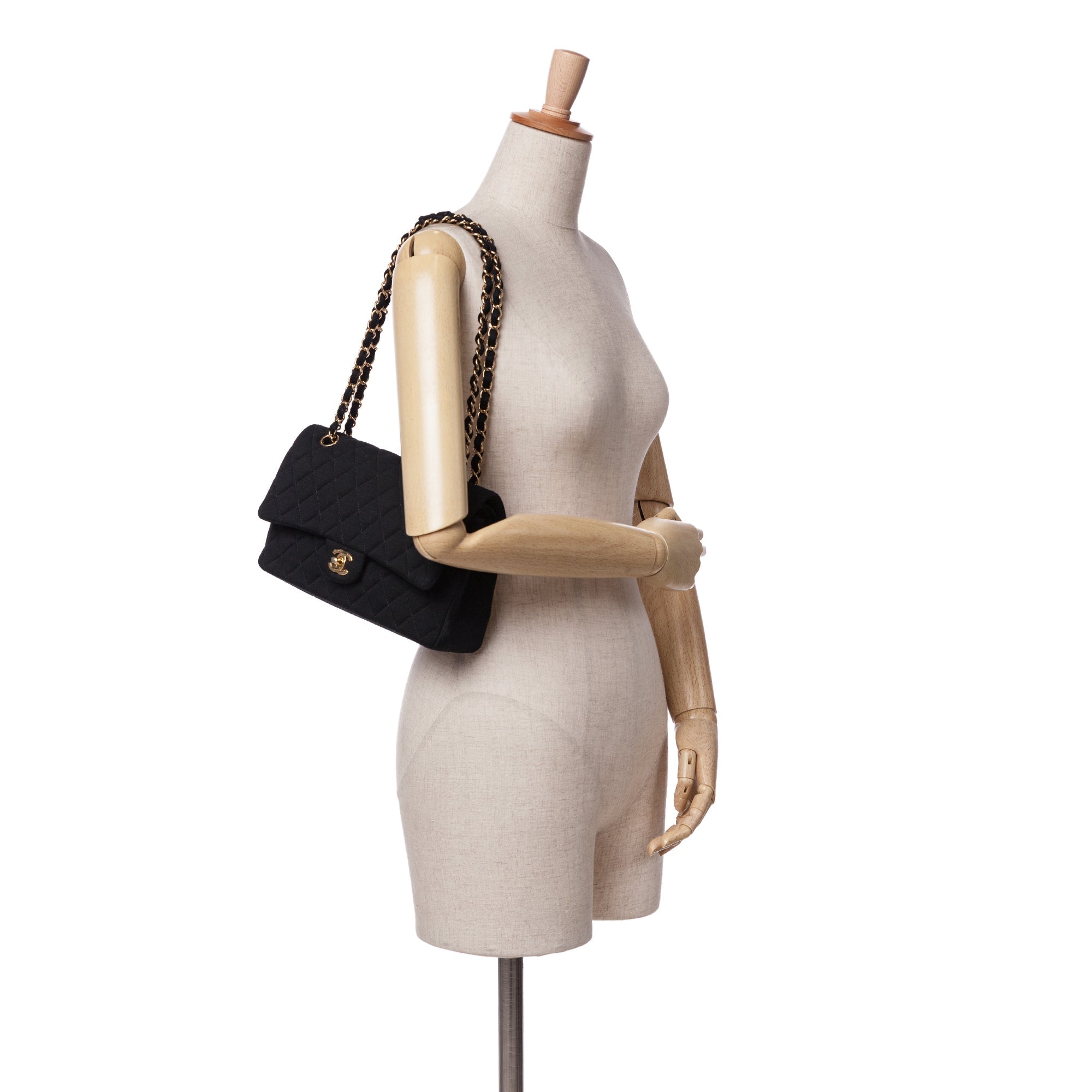 Chanel Medium Classic Jersey Double Flap - The Boutique