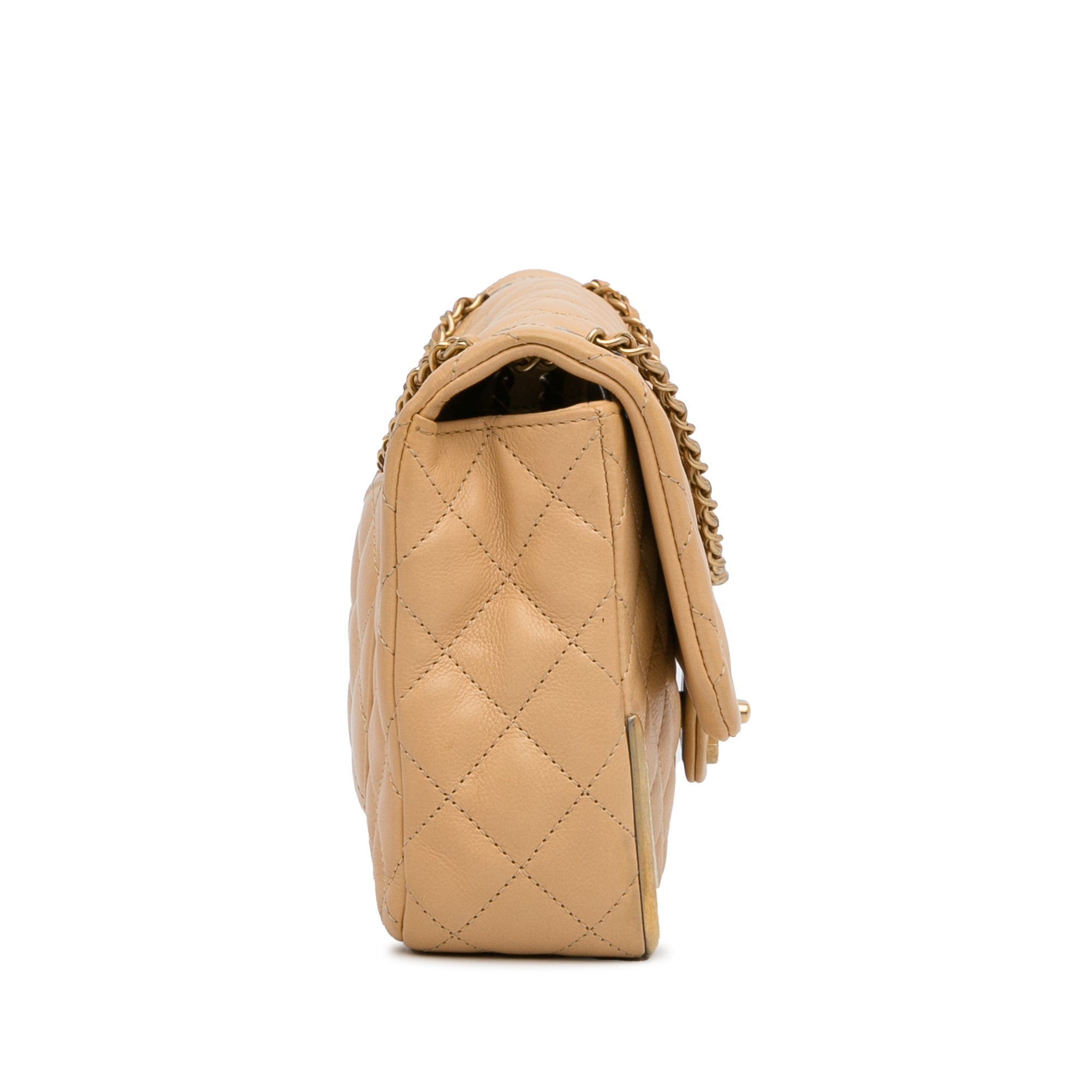 Chanel Medium Classic Lambskin Metal Edge Shoulder Bag - The Boutique