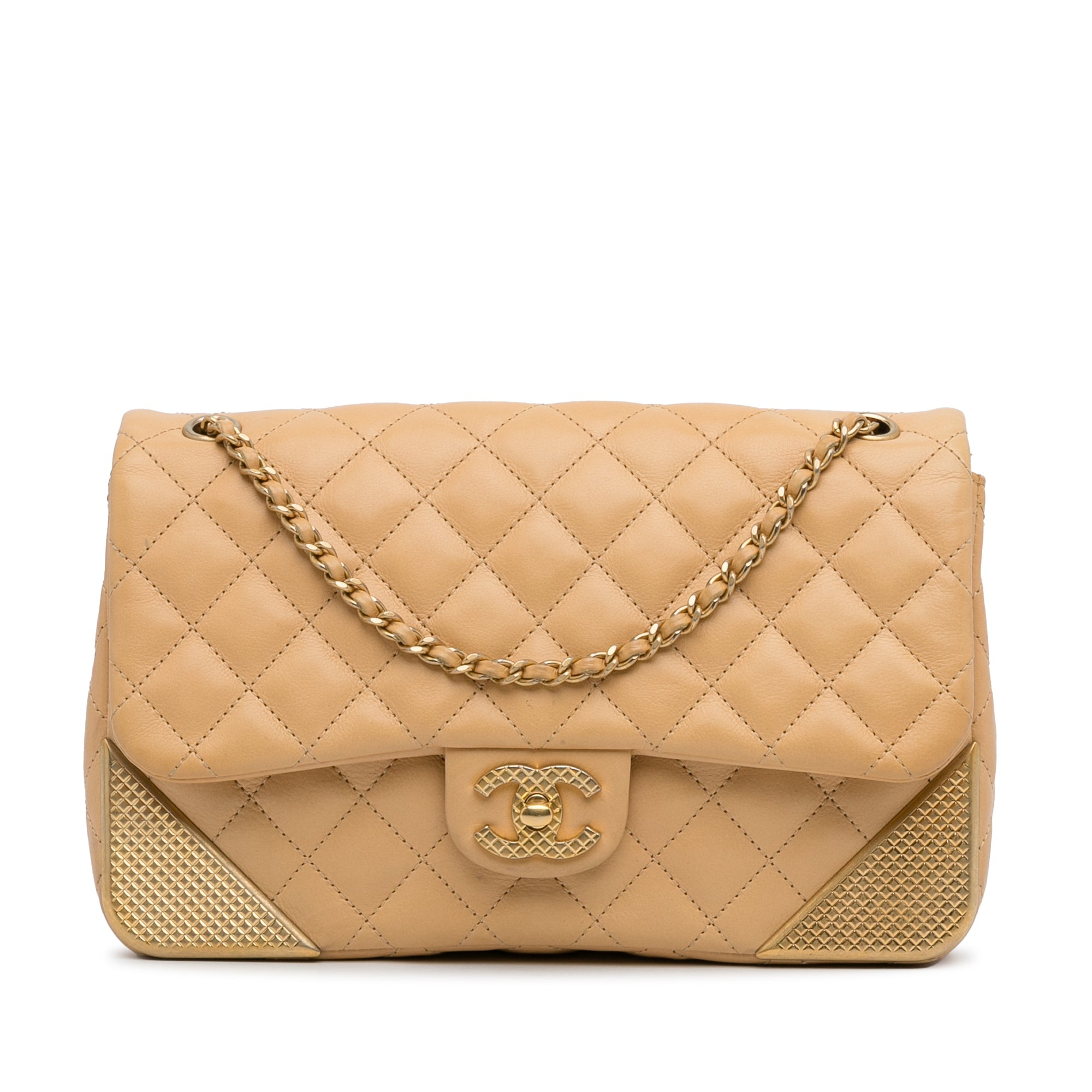 Chanel Medium Classic Lambskin Metal Edge Shoulder Bag - The Boutique
