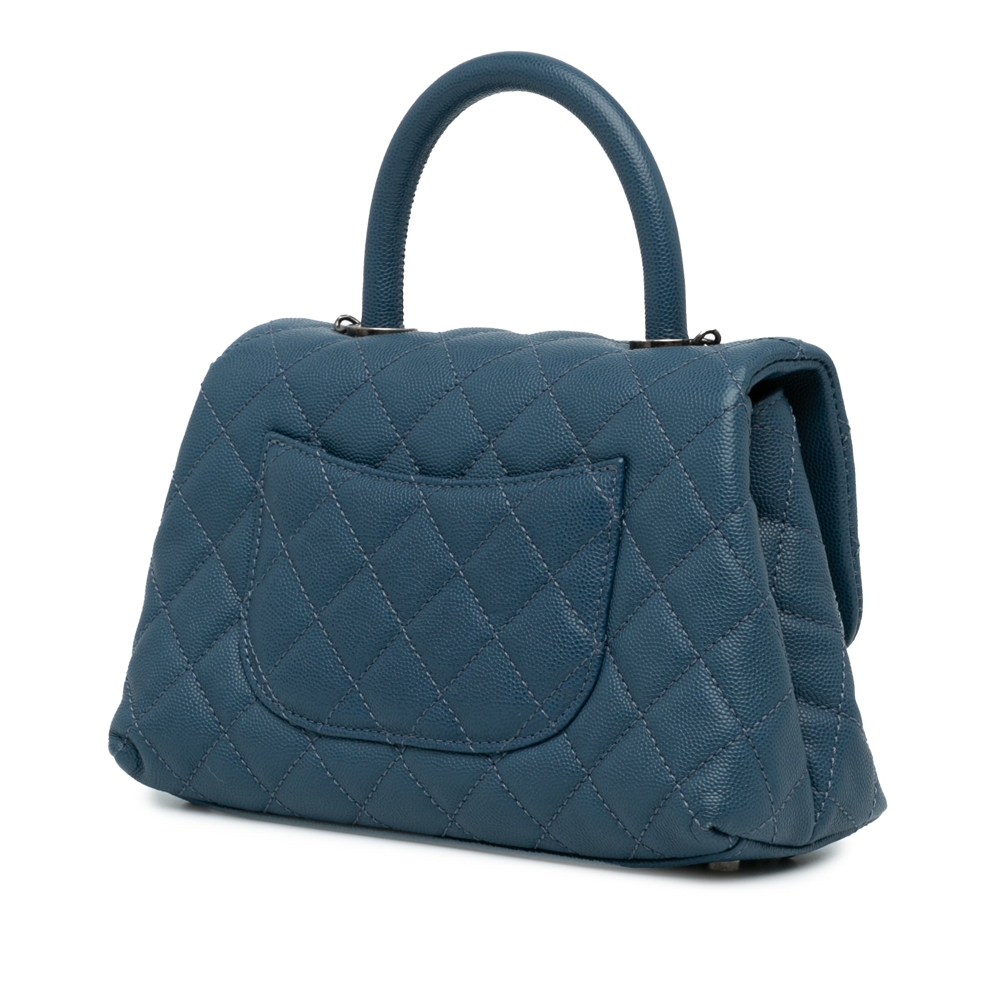 Chanel Mini Quilted Caviar Coco Top Handle Bag - The Boutique