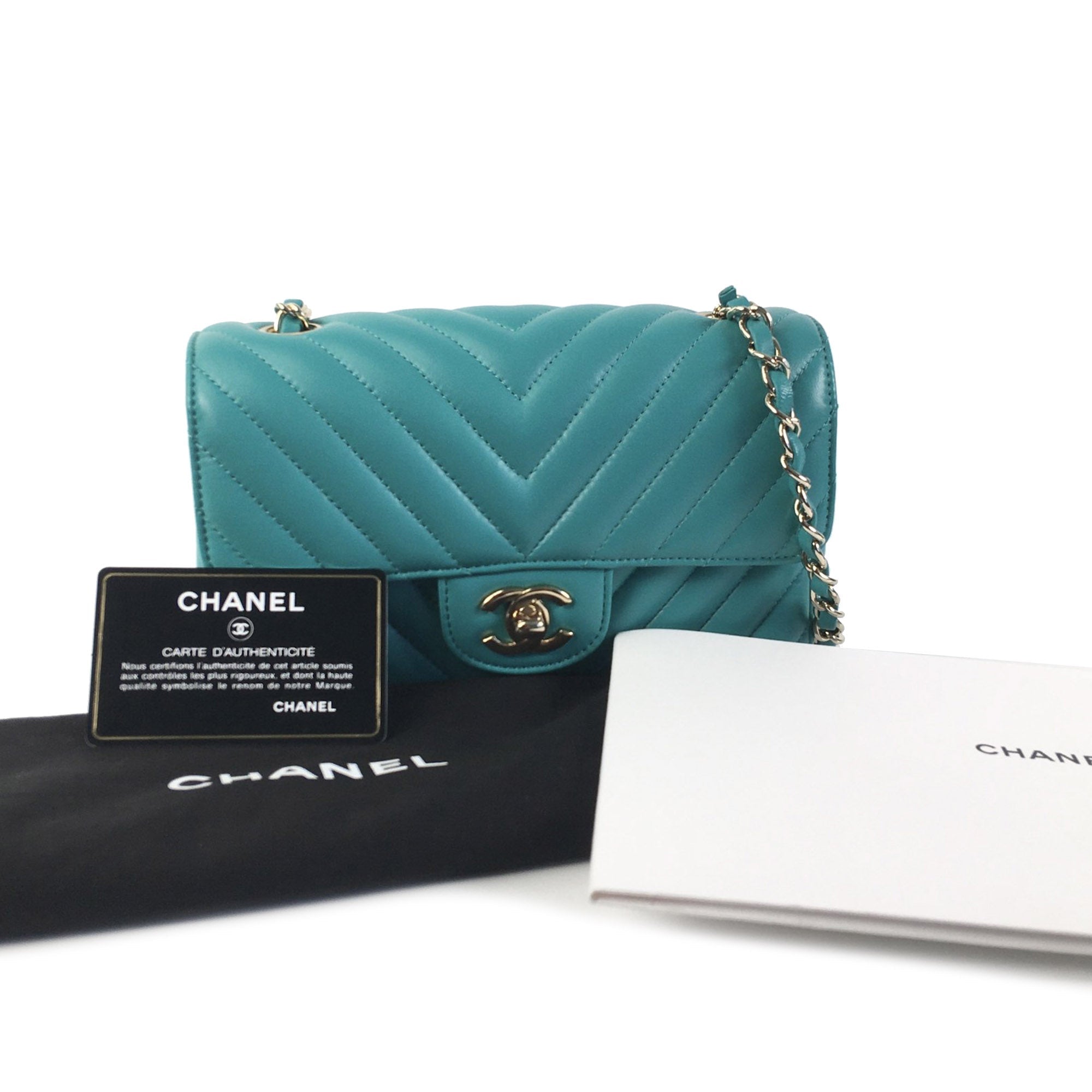Chanel Mini Rectangular Chevron Lambskin Single Flap - The Boutique