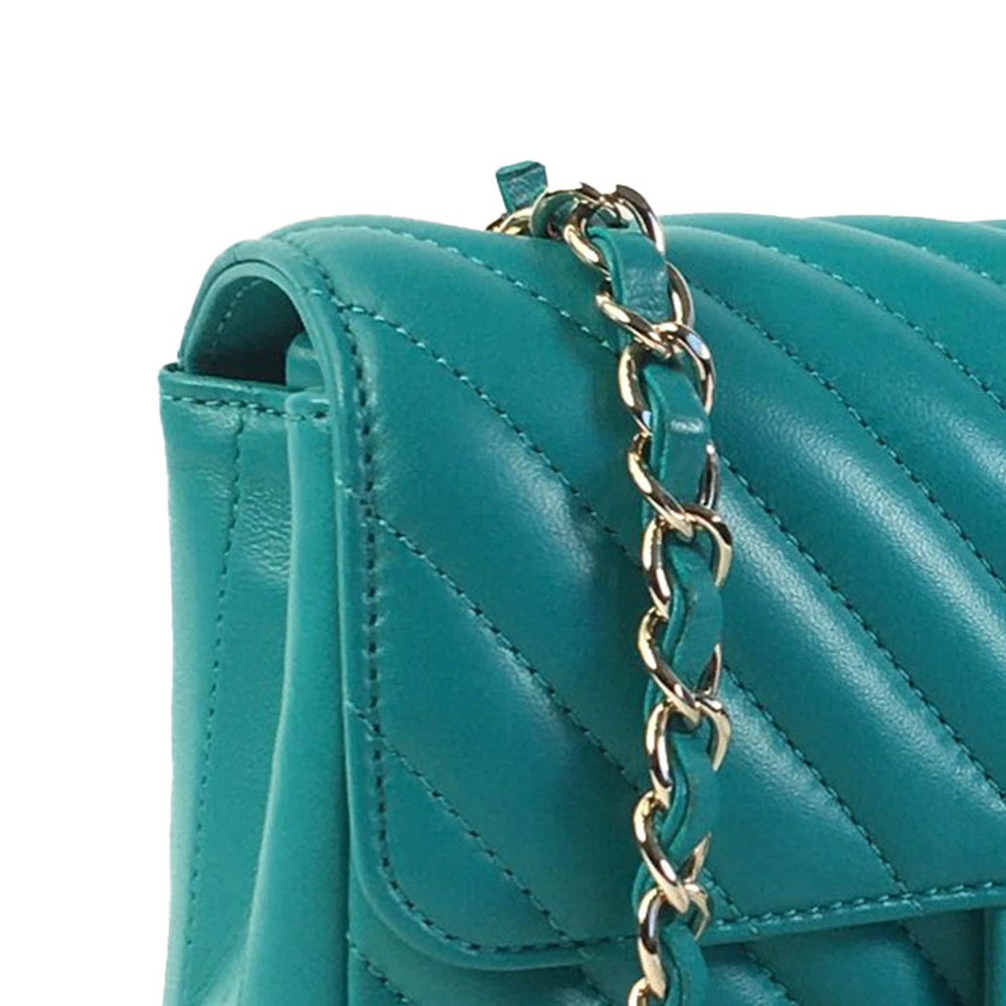Chanel Mini Rectangular Chevron Lambskin Single Flap - The Boutique