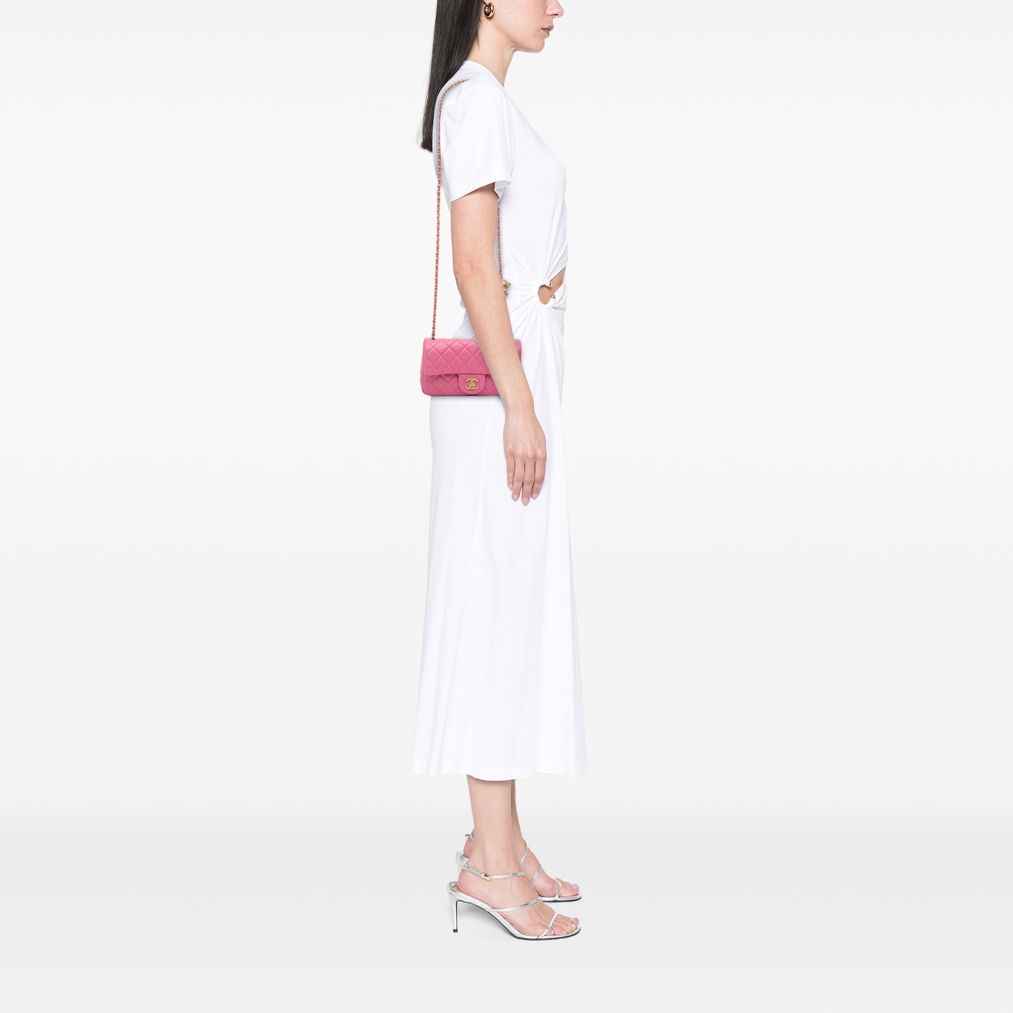 Chanel Mini Rectangular Classic Lambskin Pearl Crush Single Flap - The Boutique