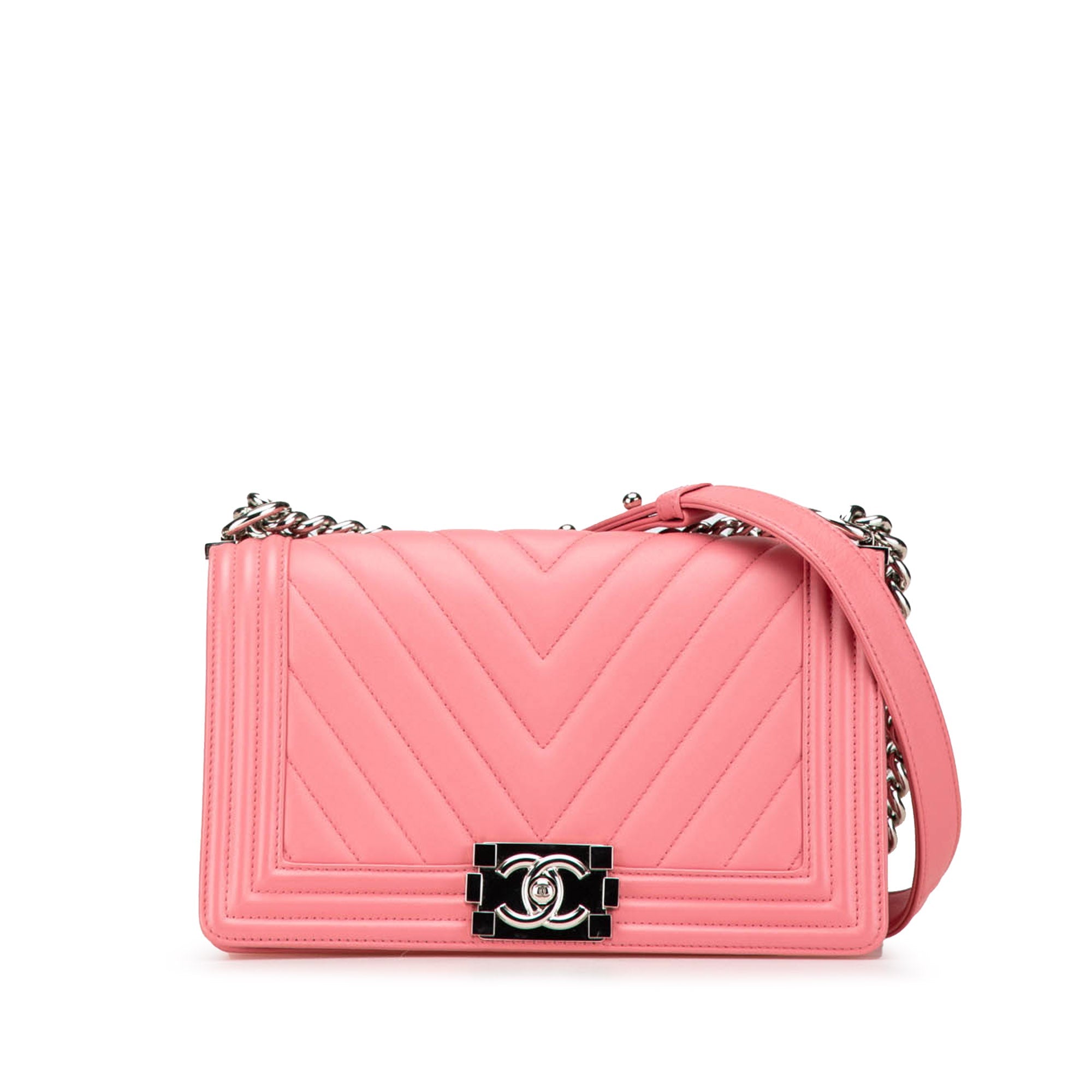 Chanel Old Medium Chevron Lambskin Boy Flap - The Boutique