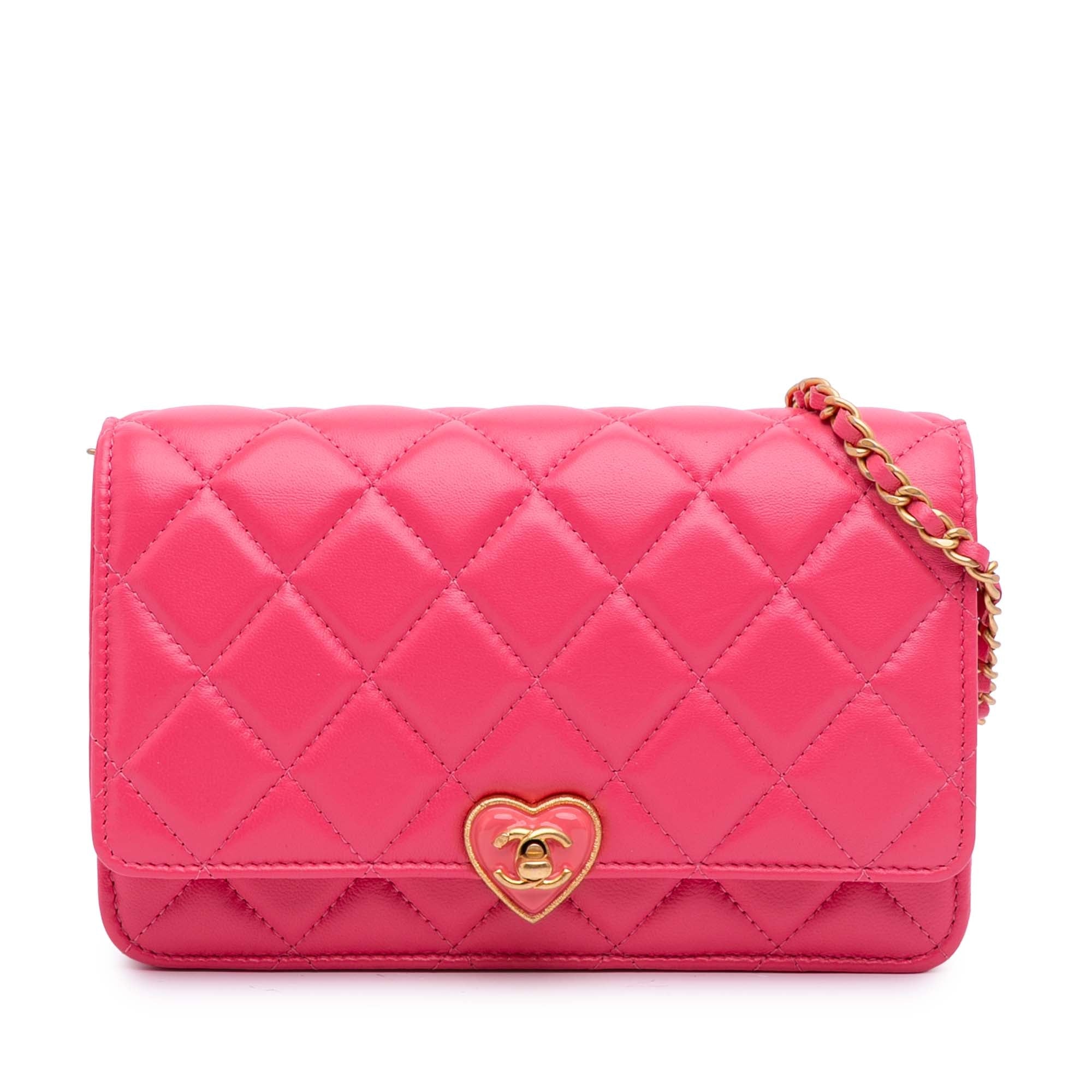 Chanel Quilted Lambskin Acrylic Coco Love Wallet on Chain - The Boutique