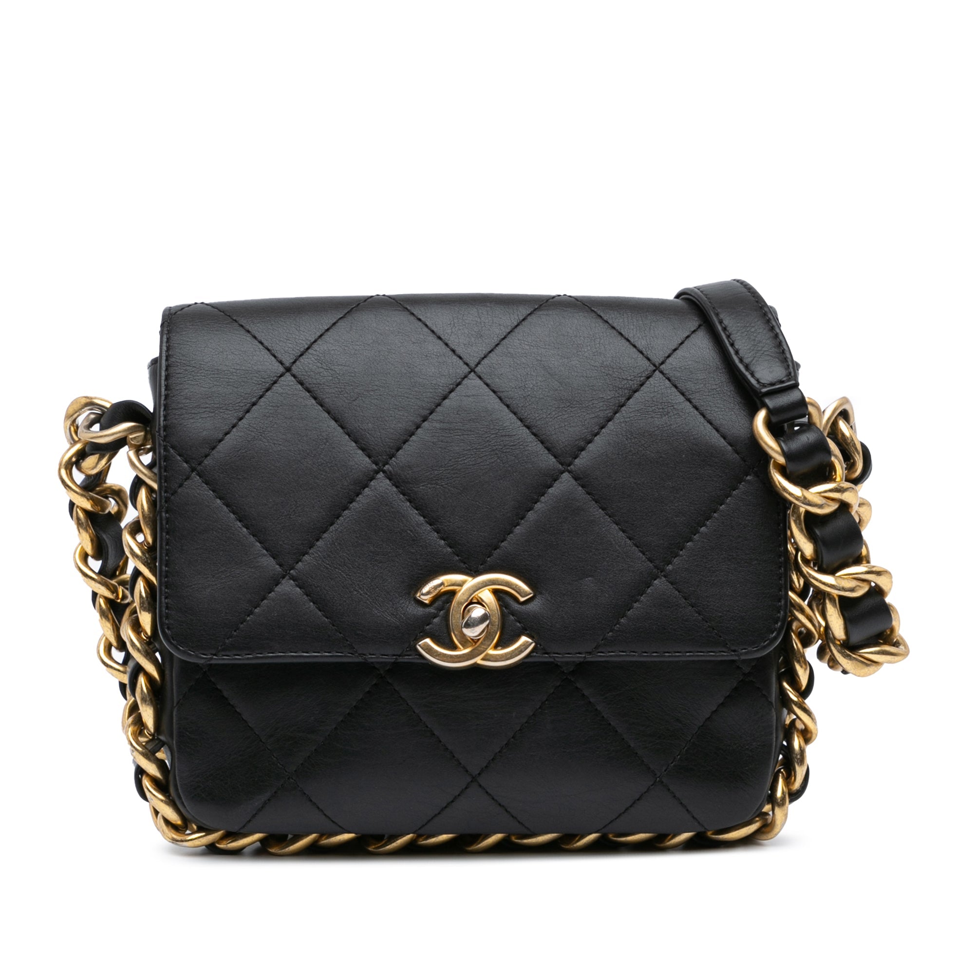 Chanel Small Quilted Calfskin Framing Chain Flap - The Boutique