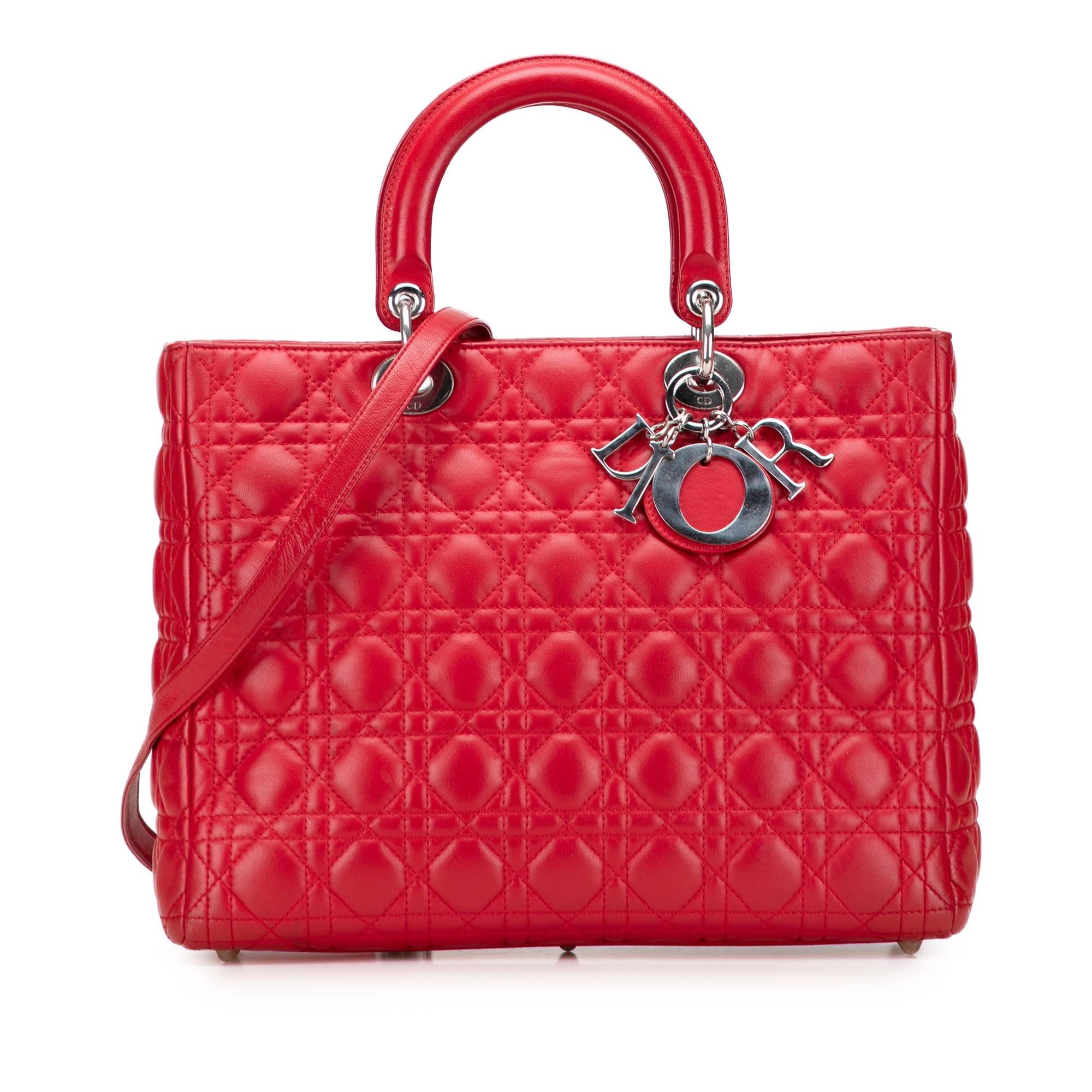 Dior Large Lambskin Cannage Lady Dior - The Boutique