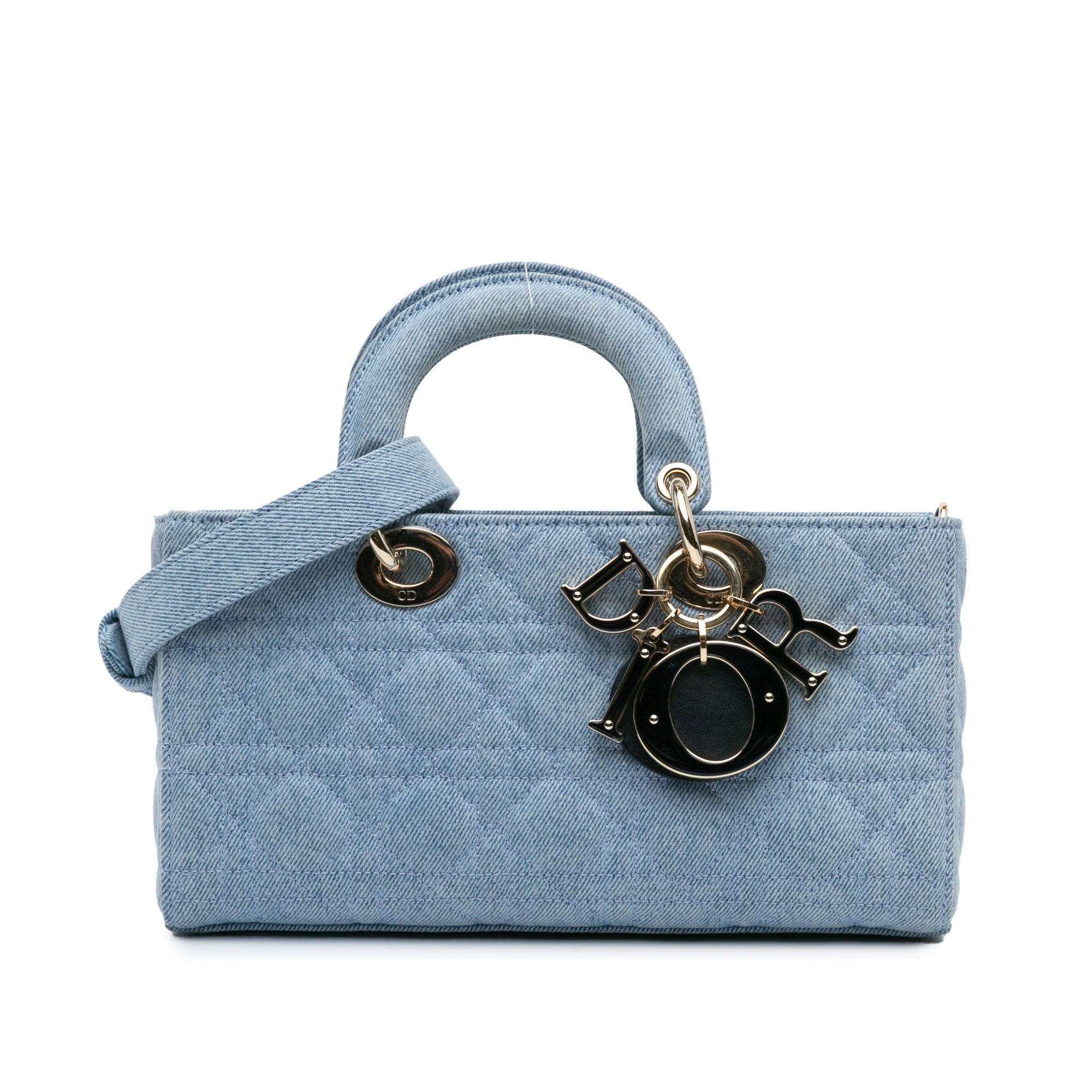 Dior Medium Denim Cannage Lady D Joy - The Boutique