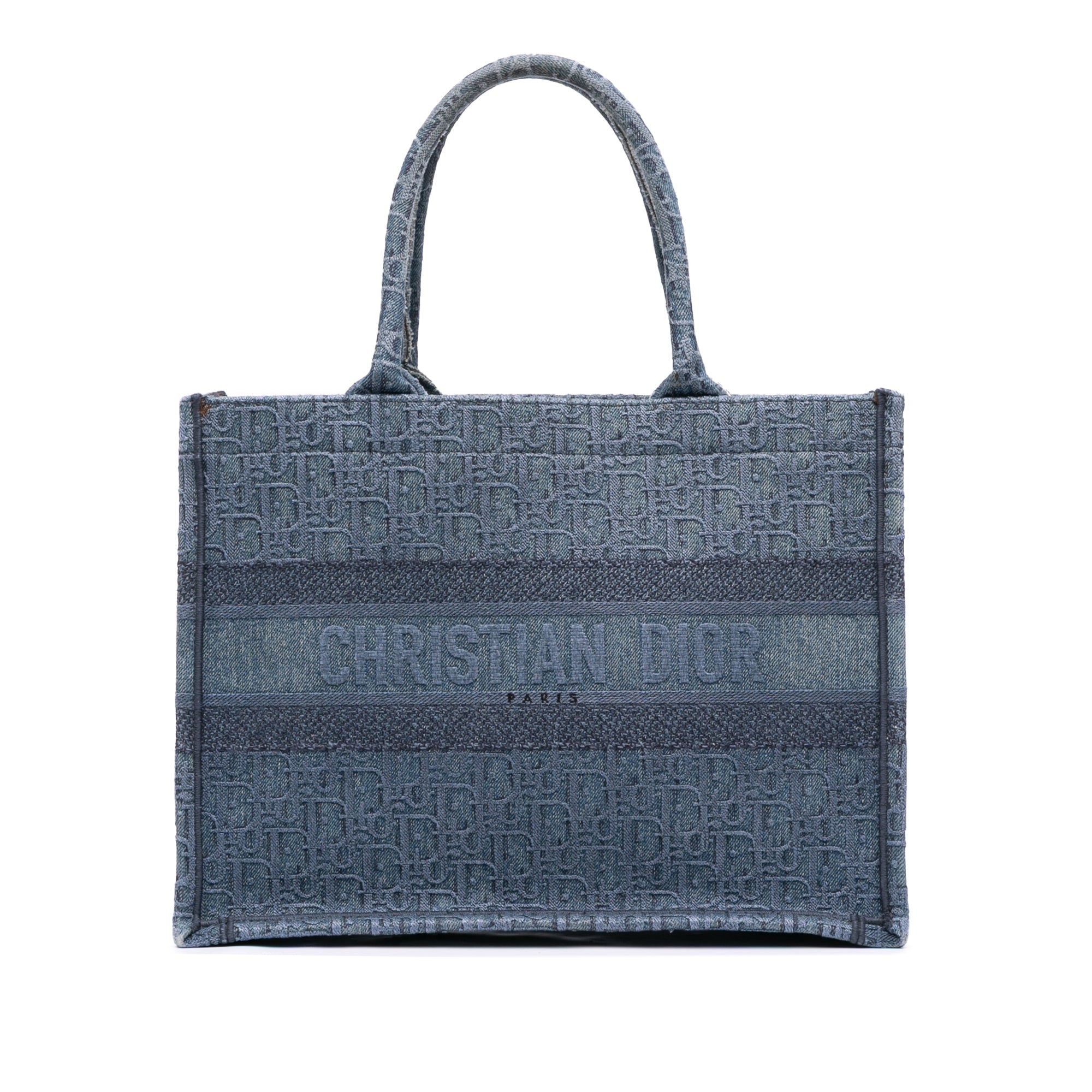 Dior Medium Oblique Denim Book Tote - The Boutique