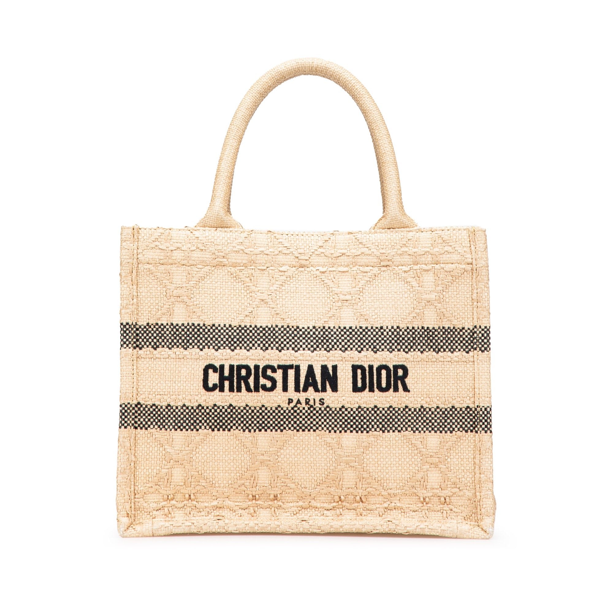 Dior Small Raffia Cannage Book Tote - The Boutique