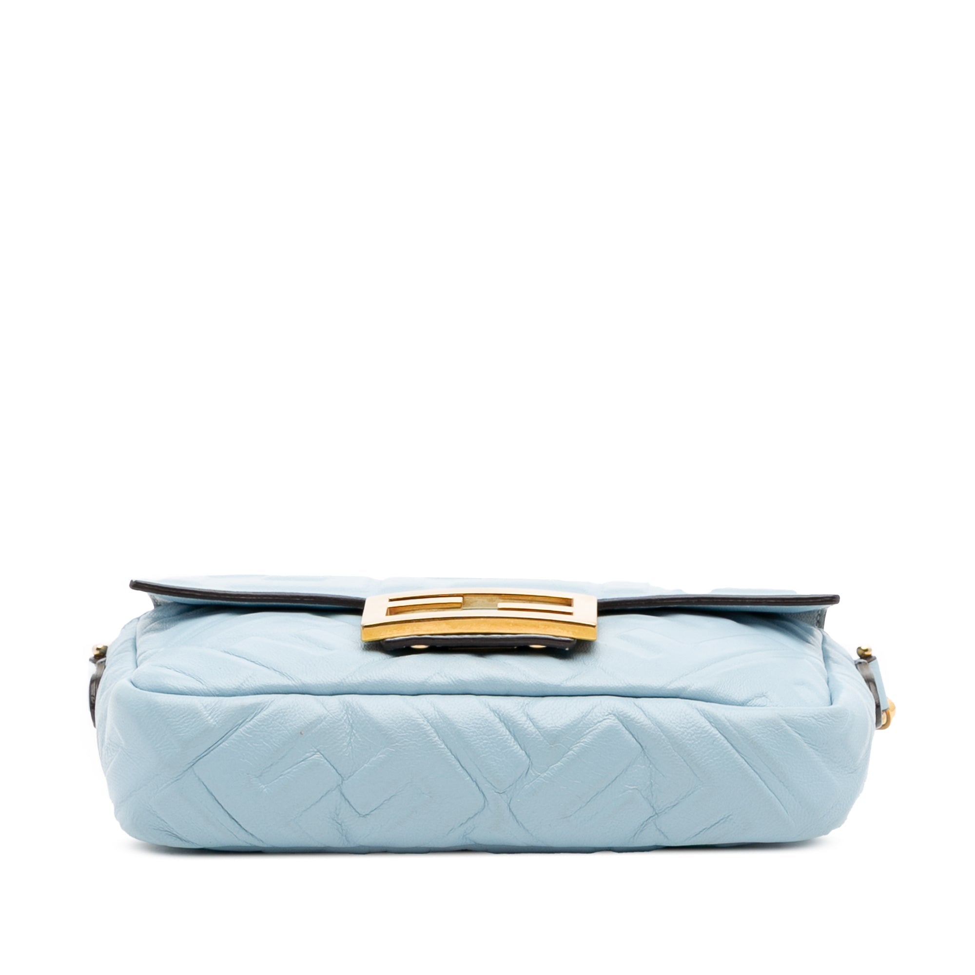 Fendi Mini Zucca Embossed Leather Baguette Satchel - The Boutique