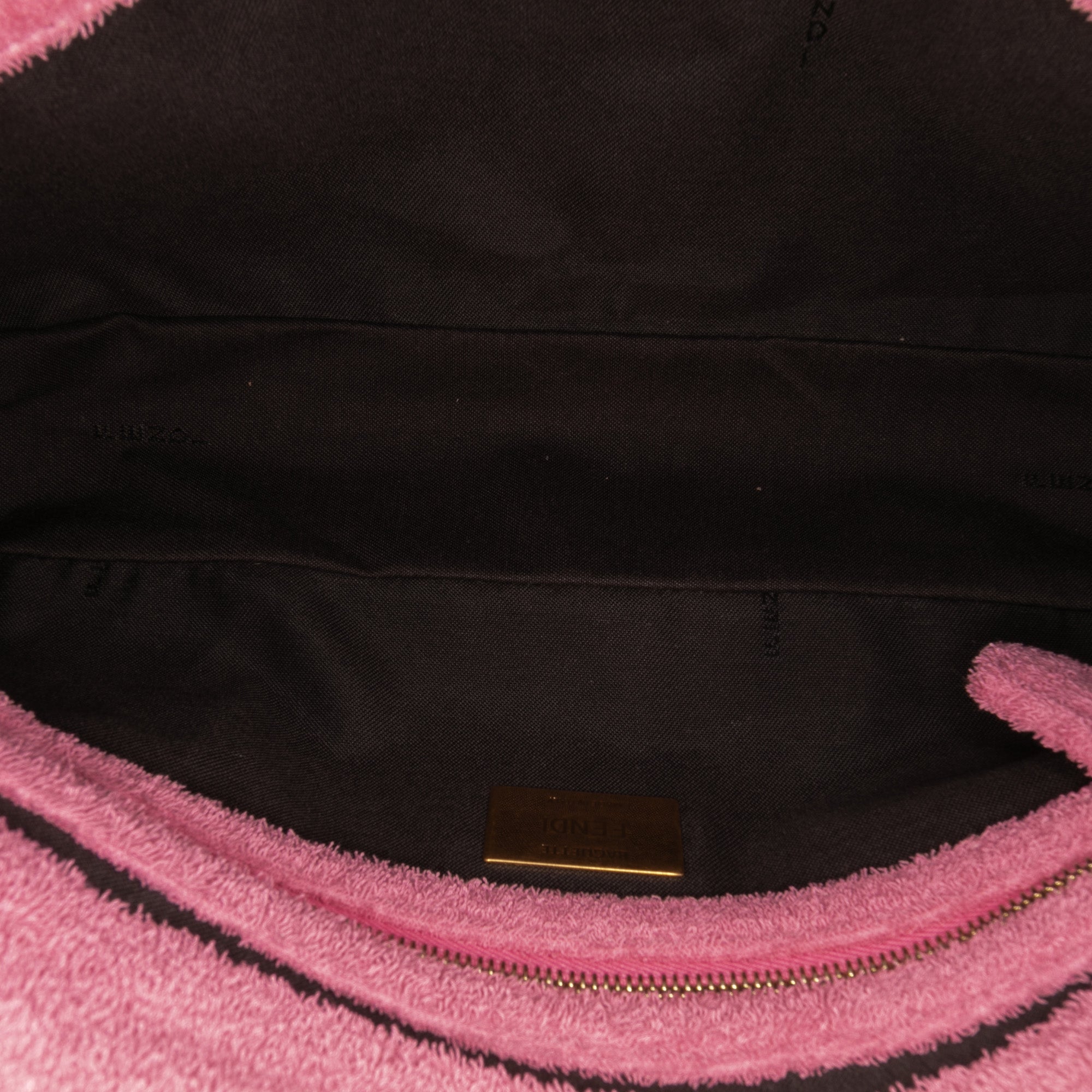 Fendi Zucca Embossed Terry Cloth Baguette Satchel - The Boutique