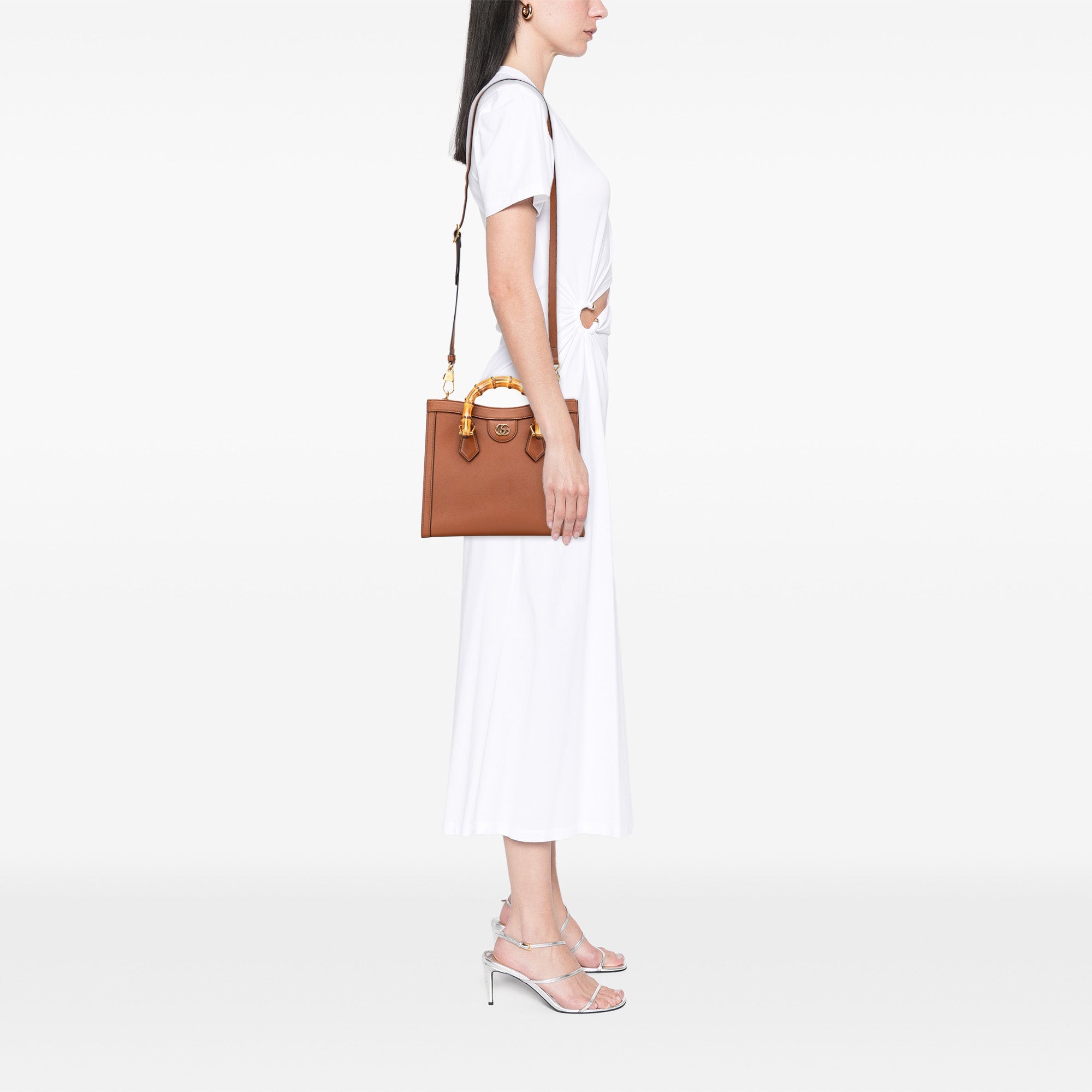 Gucci Small Leather Bamboo Diana Satchel - The Boutique