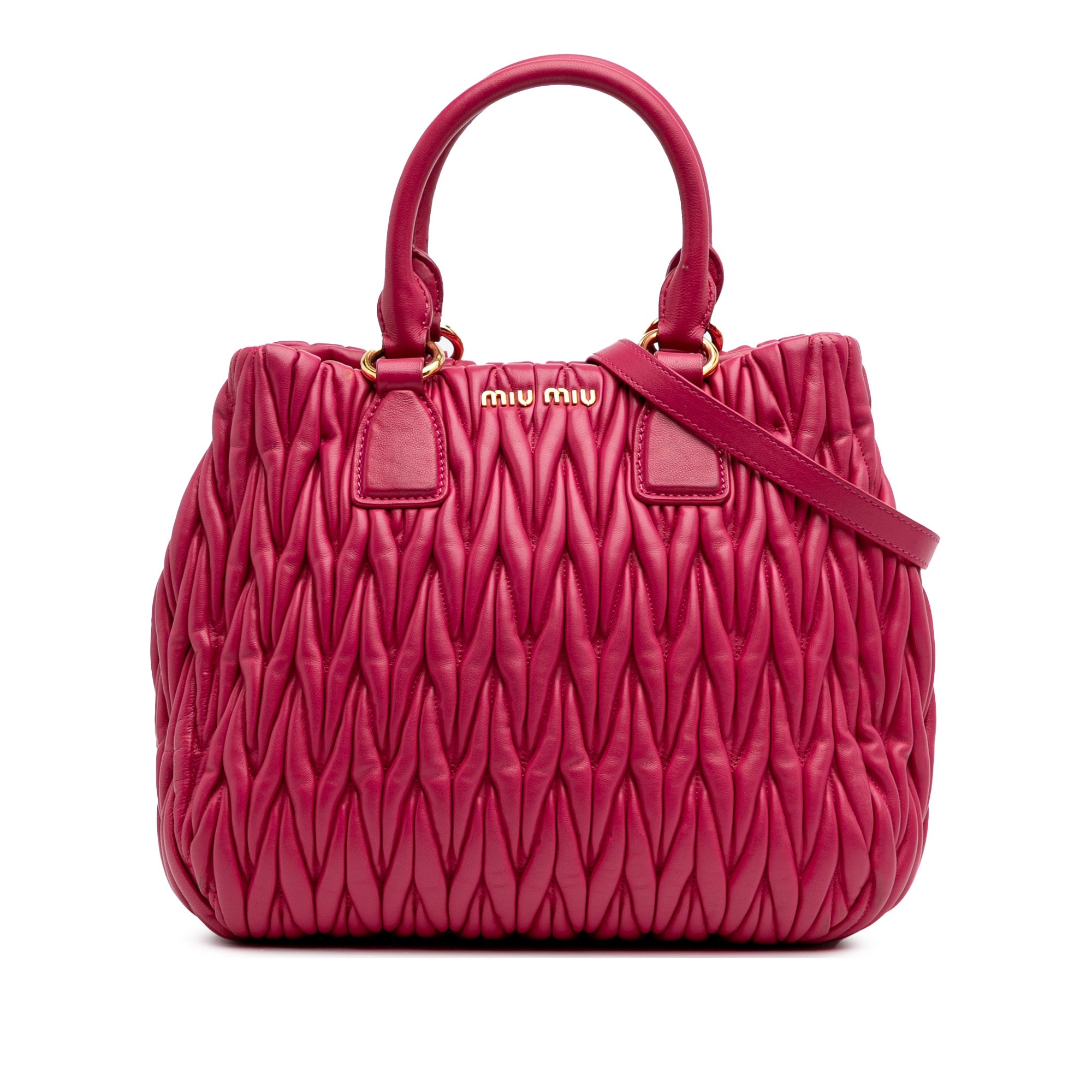 Miu Miu Matelasse Nappa Satchel - The Boutique