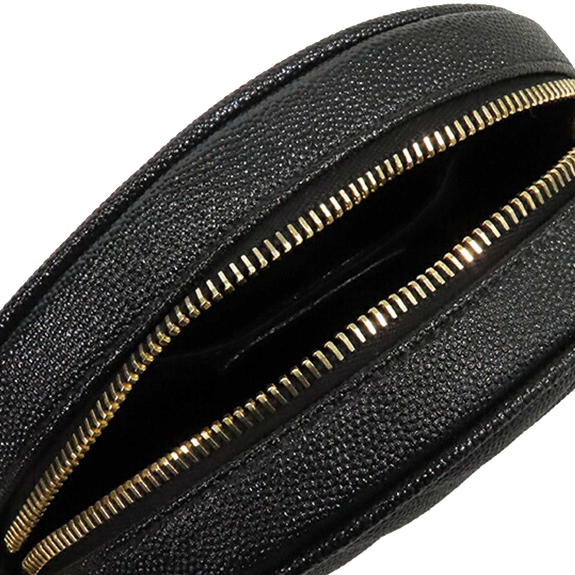 Saint Laurent Grain De Poudre Chevron Round Vinyle Camera Bag - The Boutique