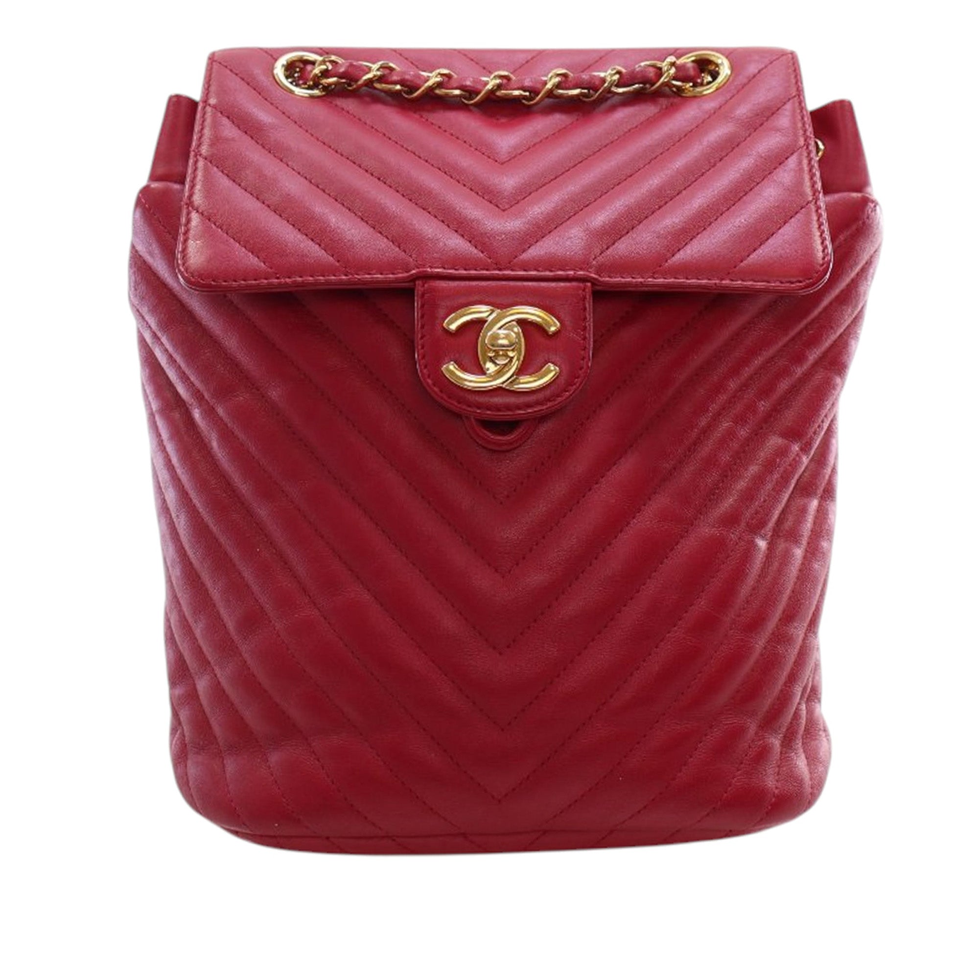 Small Chevron Calfskin Urban Spirit Backpack