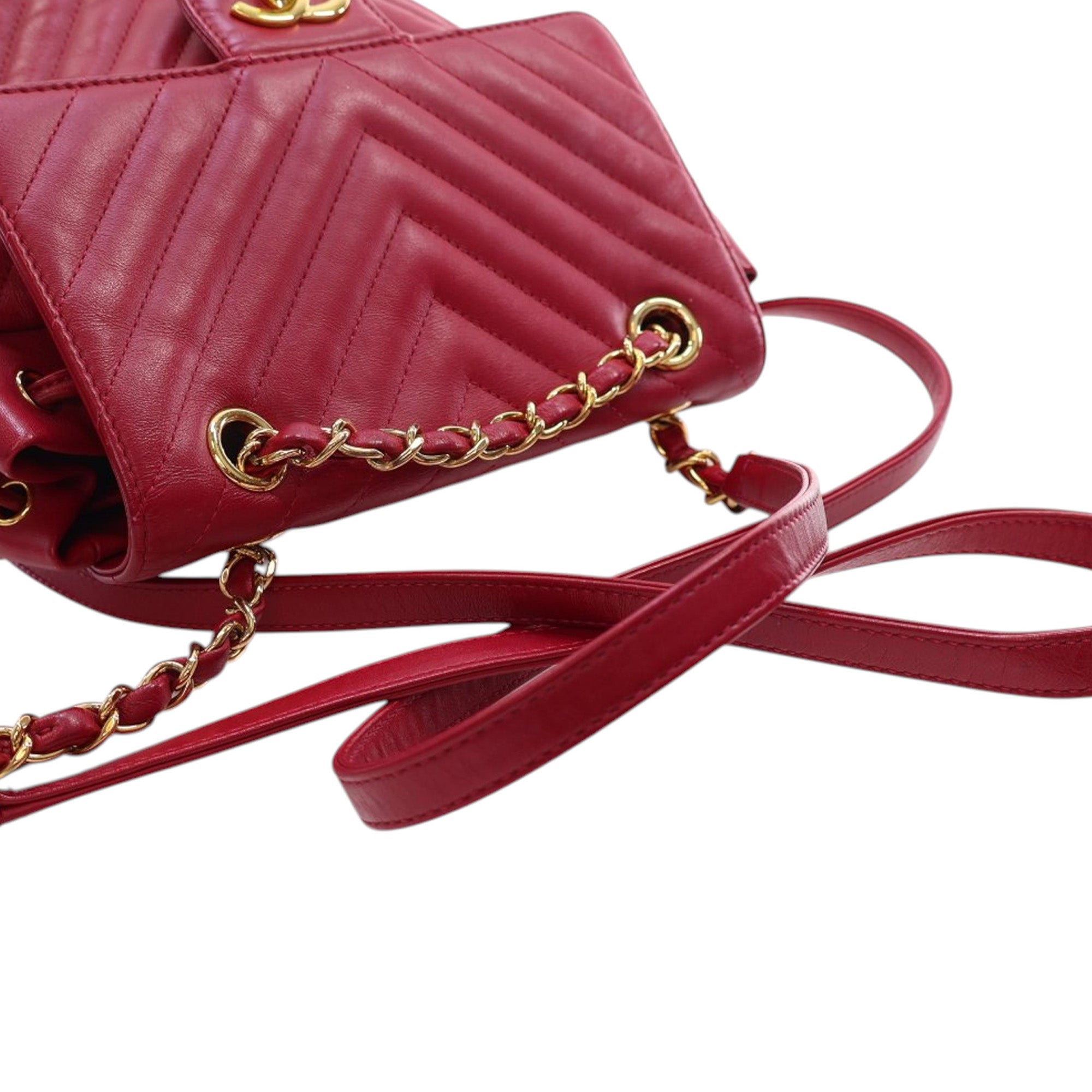 Small Chevron Calfskin Urban Spirit Backpack