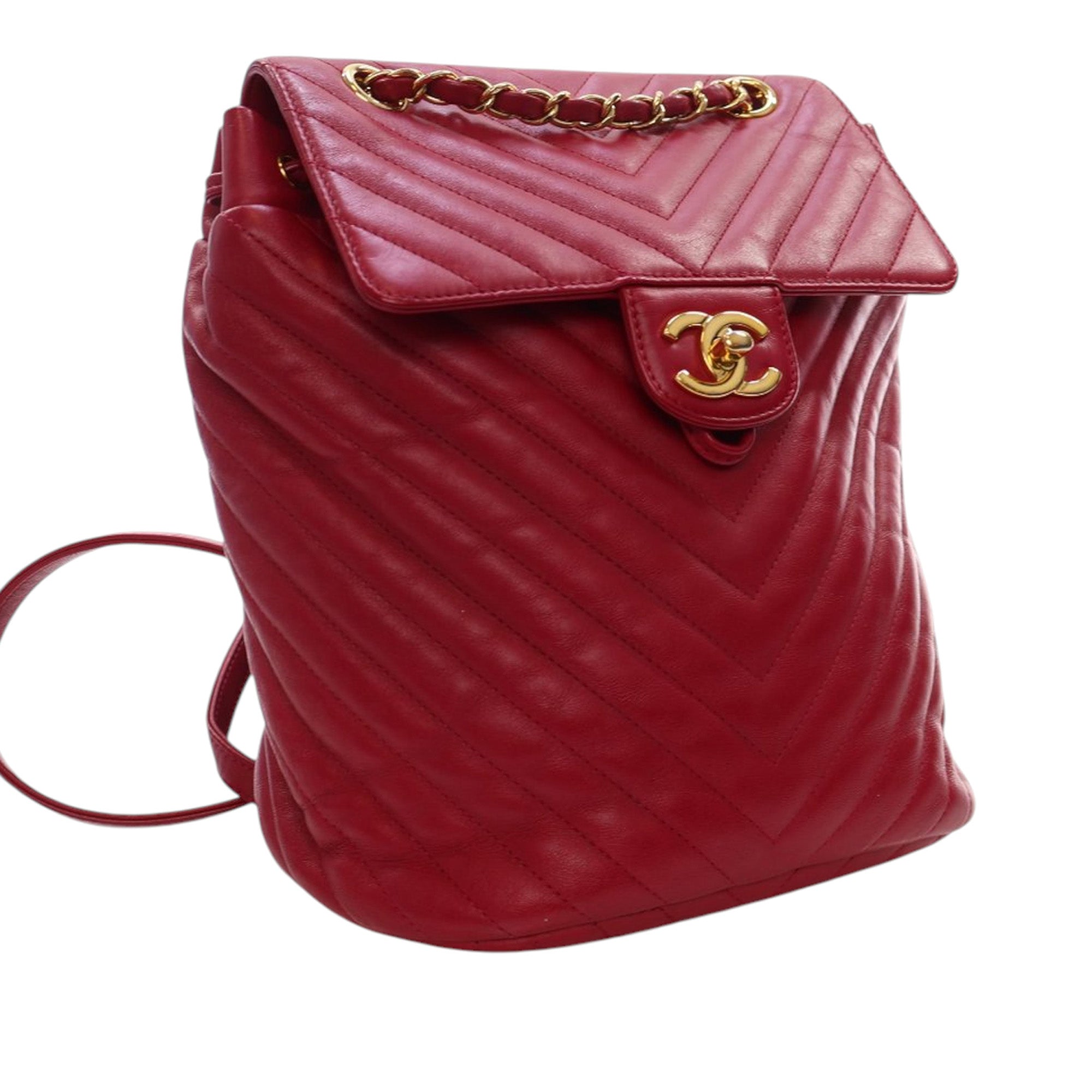 Small Chevron Calfskin Urban Spirit Backpack