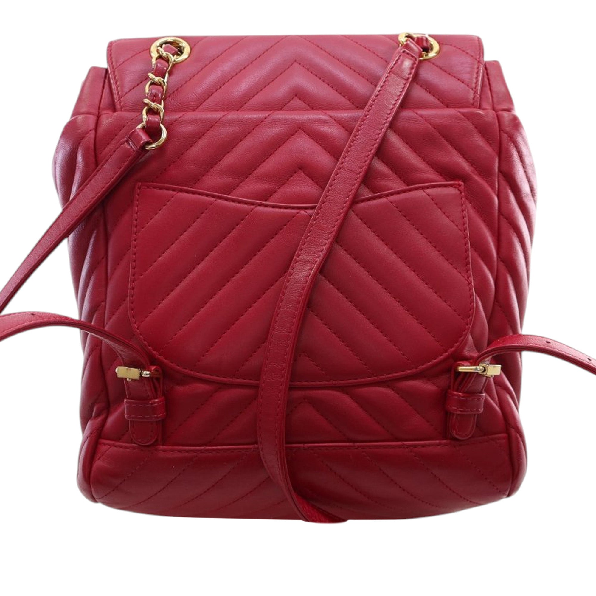 Small Chevron Calfskin Urban Spirit Backpack