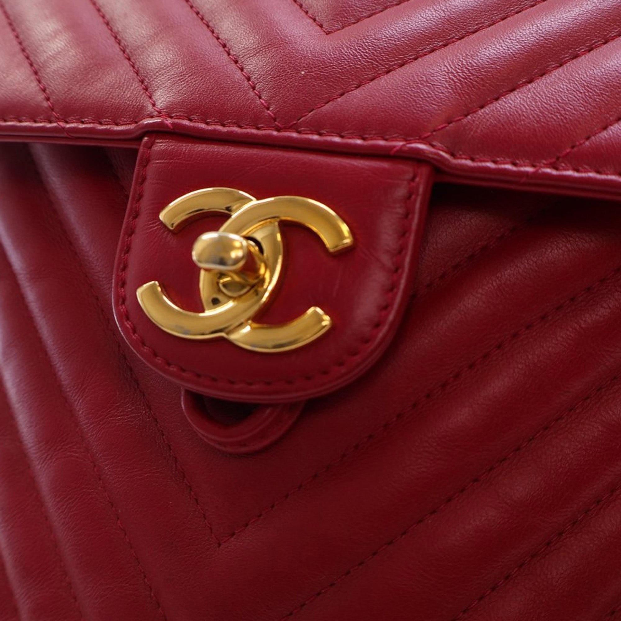 Small Chevron Calfskin Urban Spirit Backpack