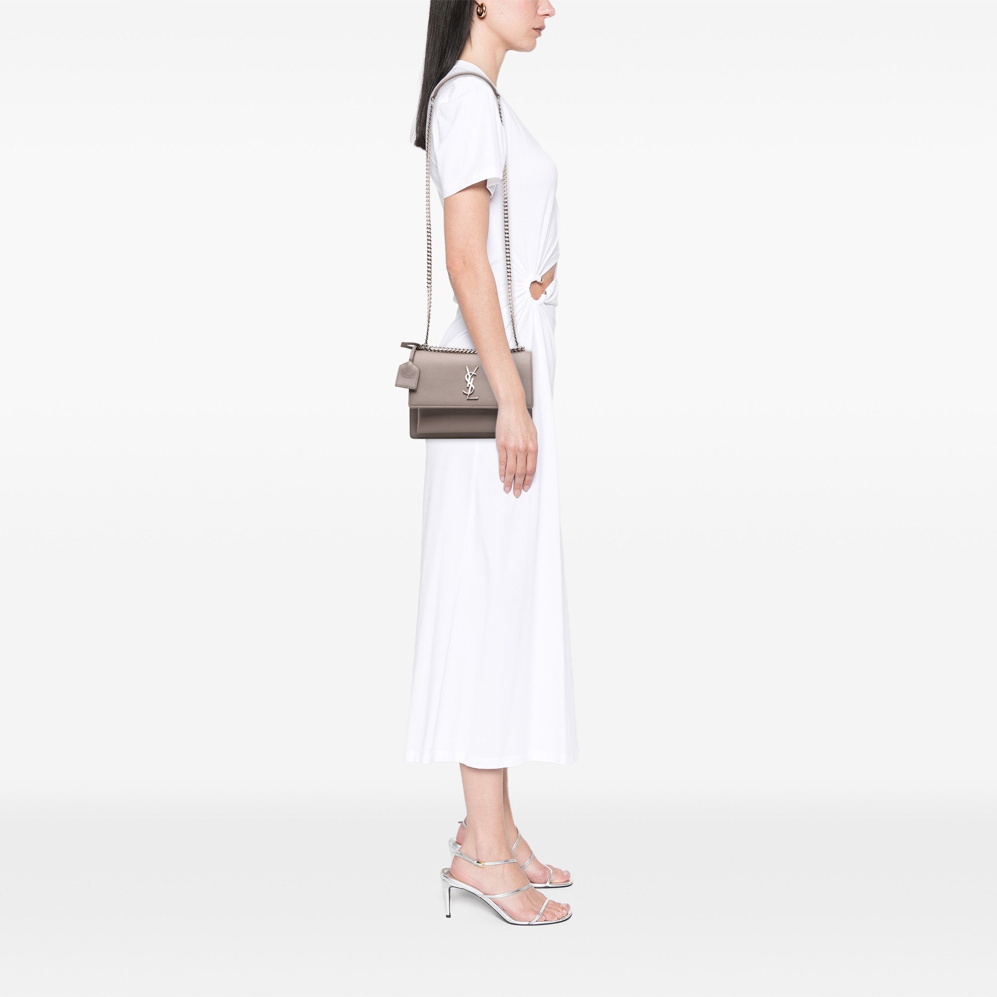 Saint Laurent Medium Calfskin Monogram Sunset Crossbody