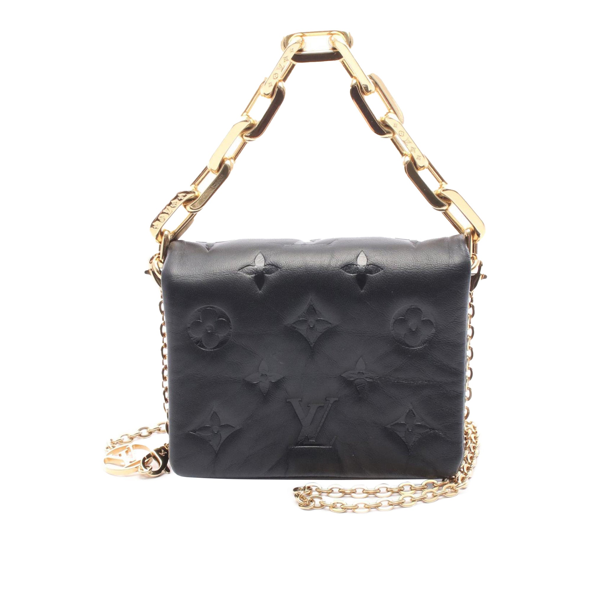 Monogram Embossed Puffy Lambskin Coussin Belt Bag
