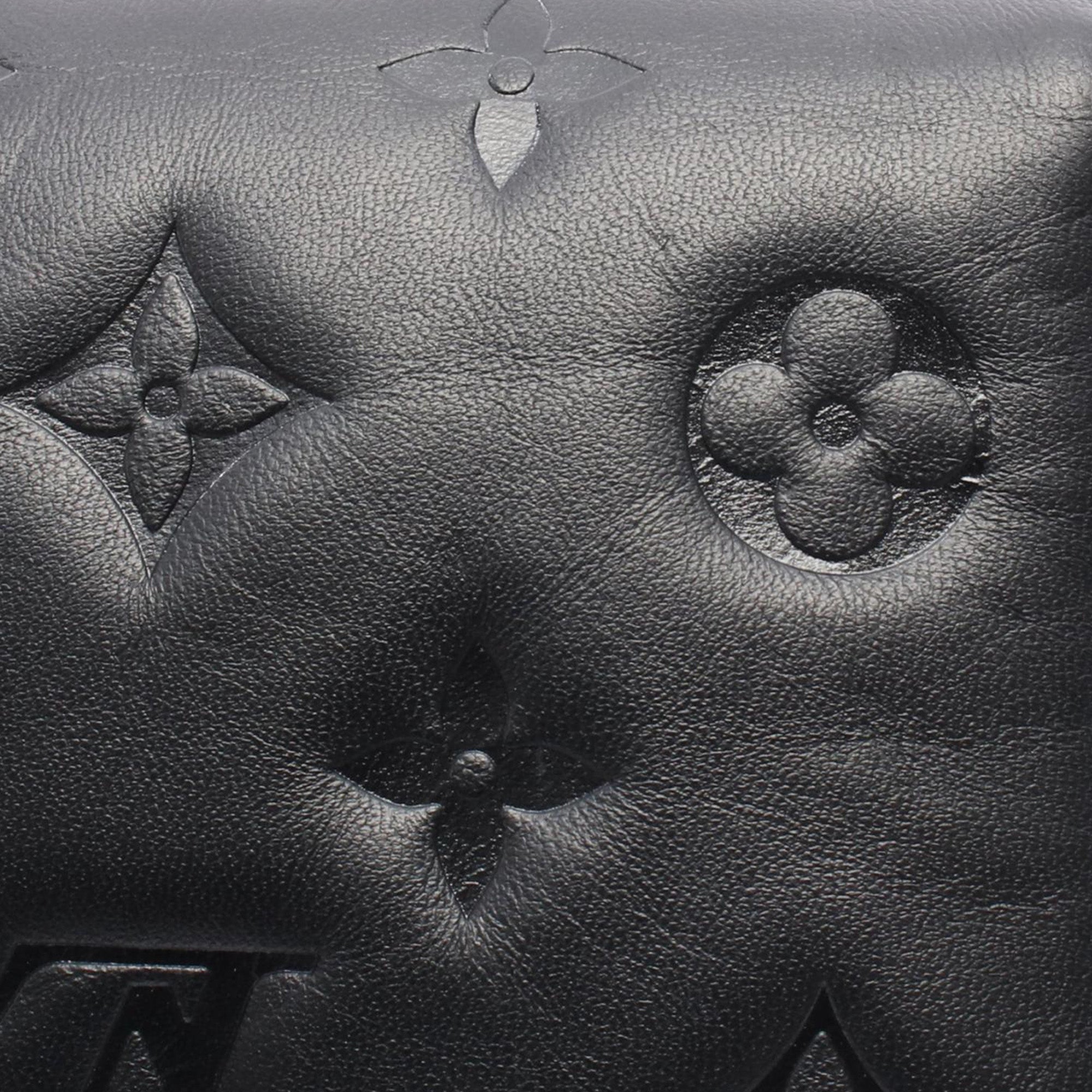 Monogram Embossed Puffy Lambskin Coussin Belt Bag