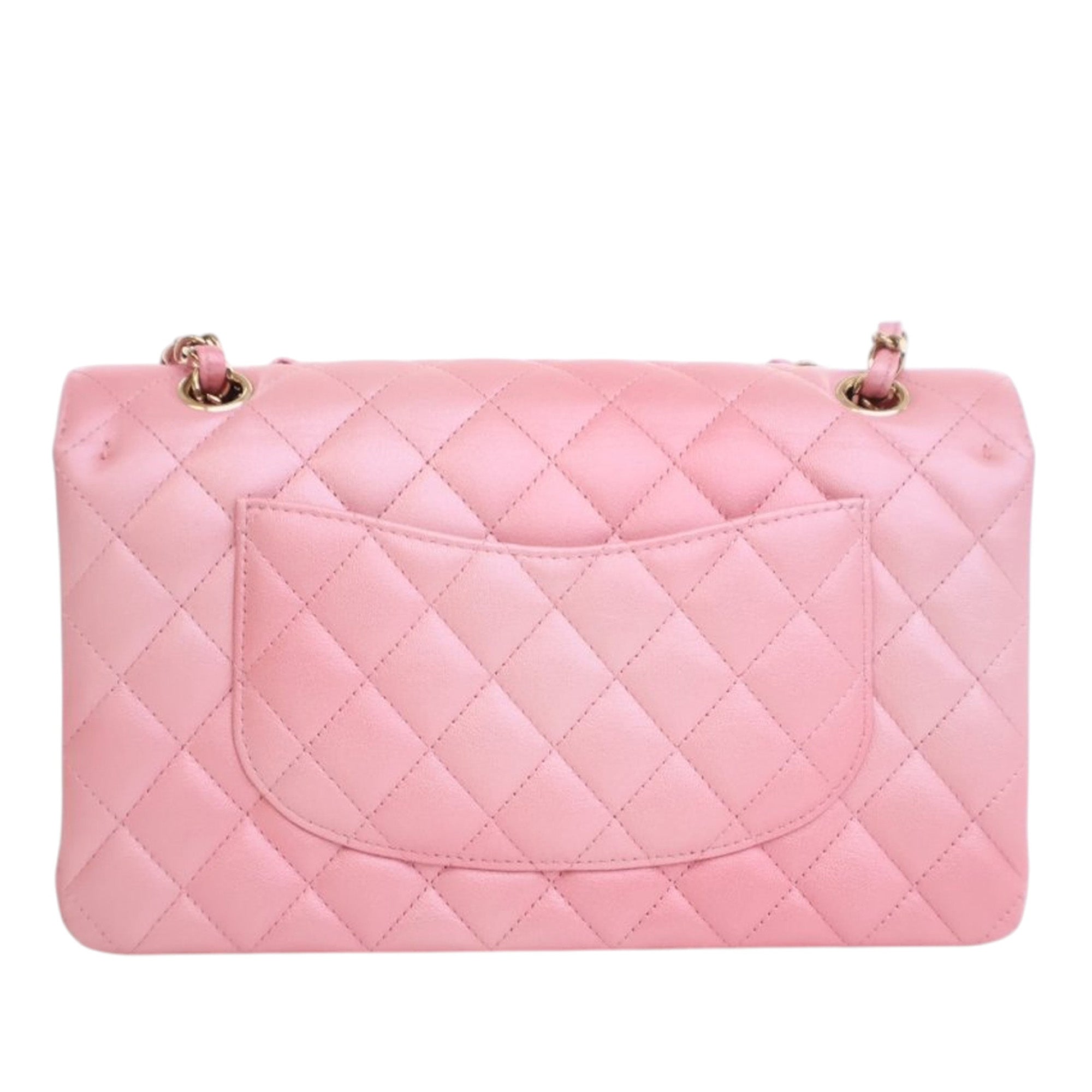 Medium Classic Iridescent Lambskin Double Flap