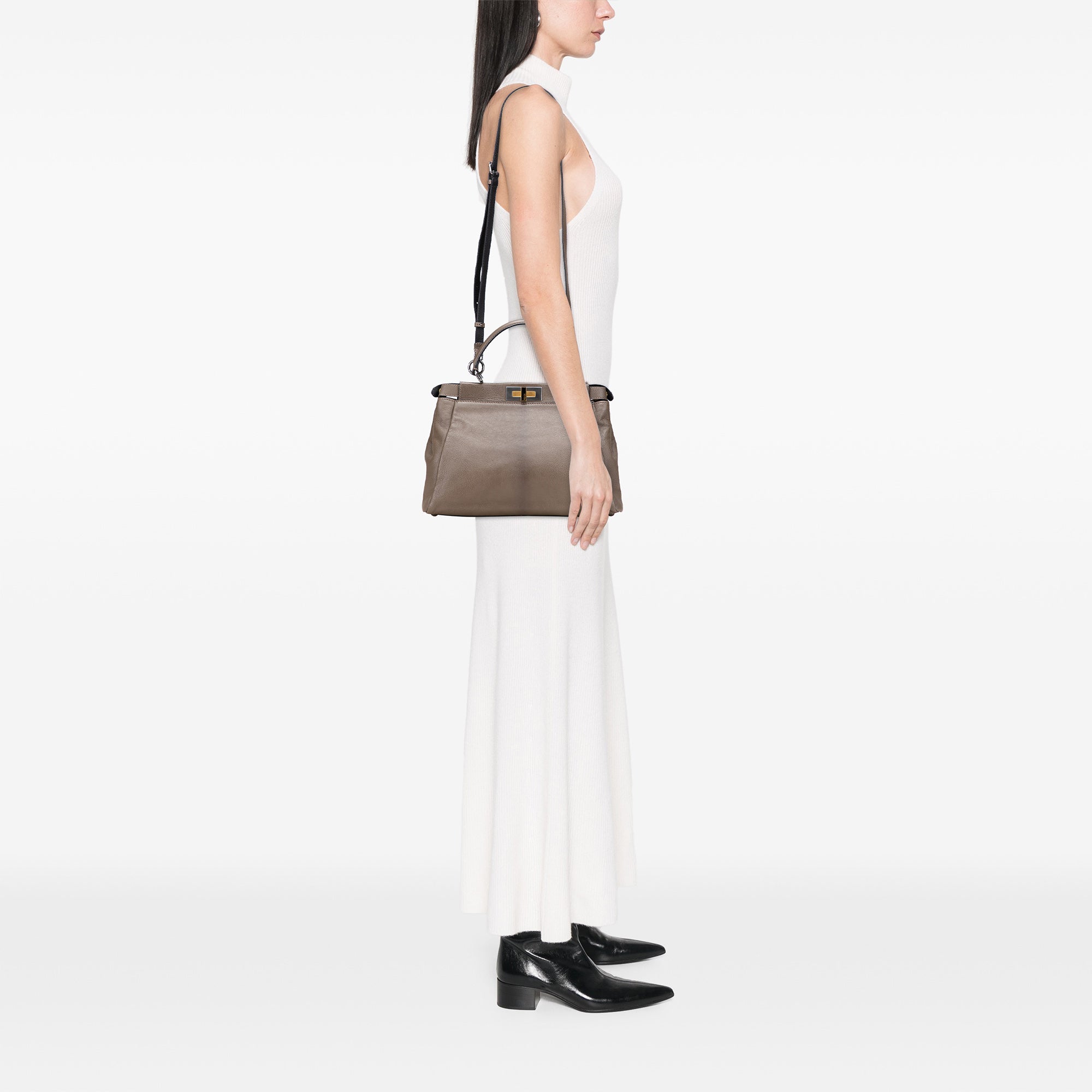 Fendi Medium Calfskin Peekaboo Iconic Satchel