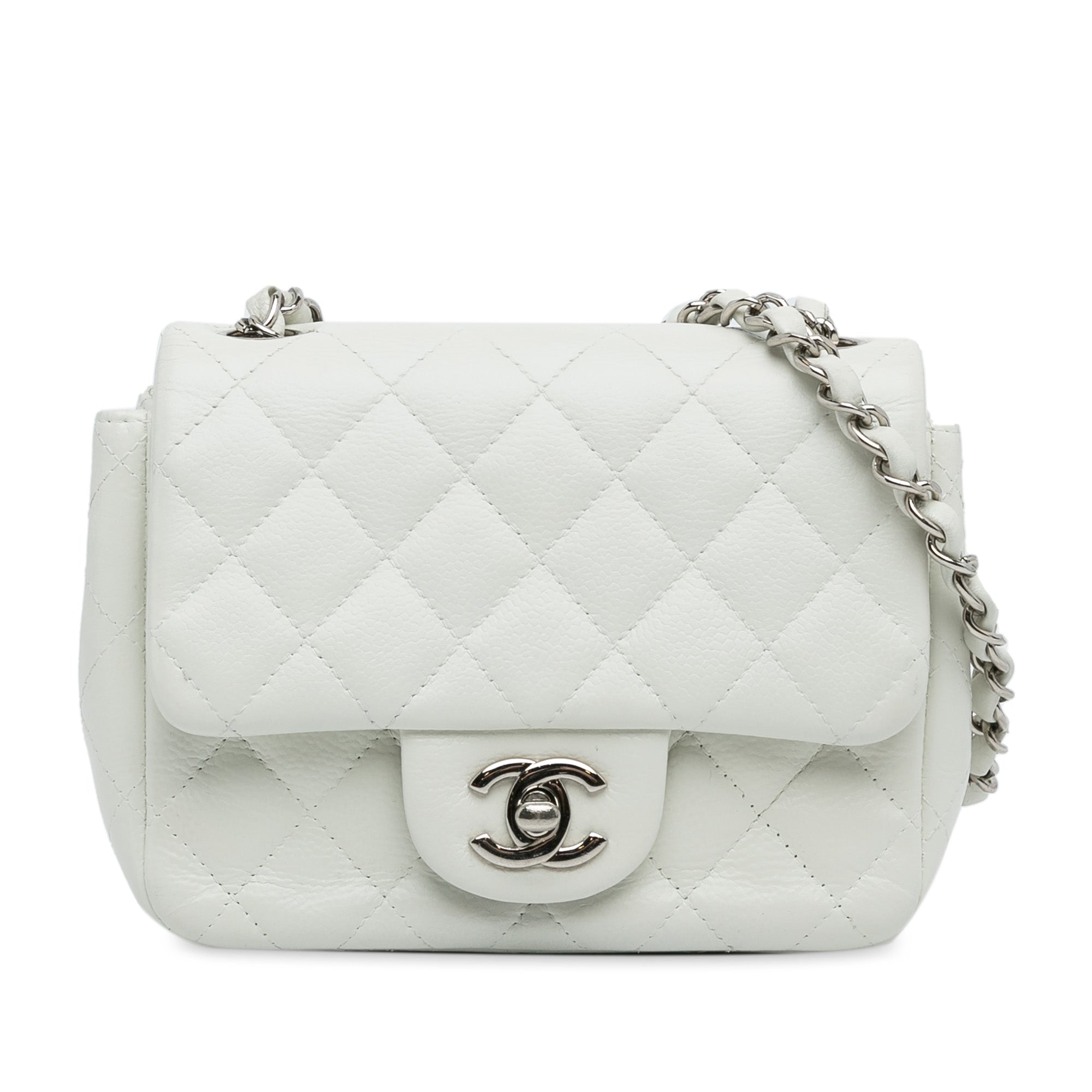 Mini Square Classic Caviar Single Flap
