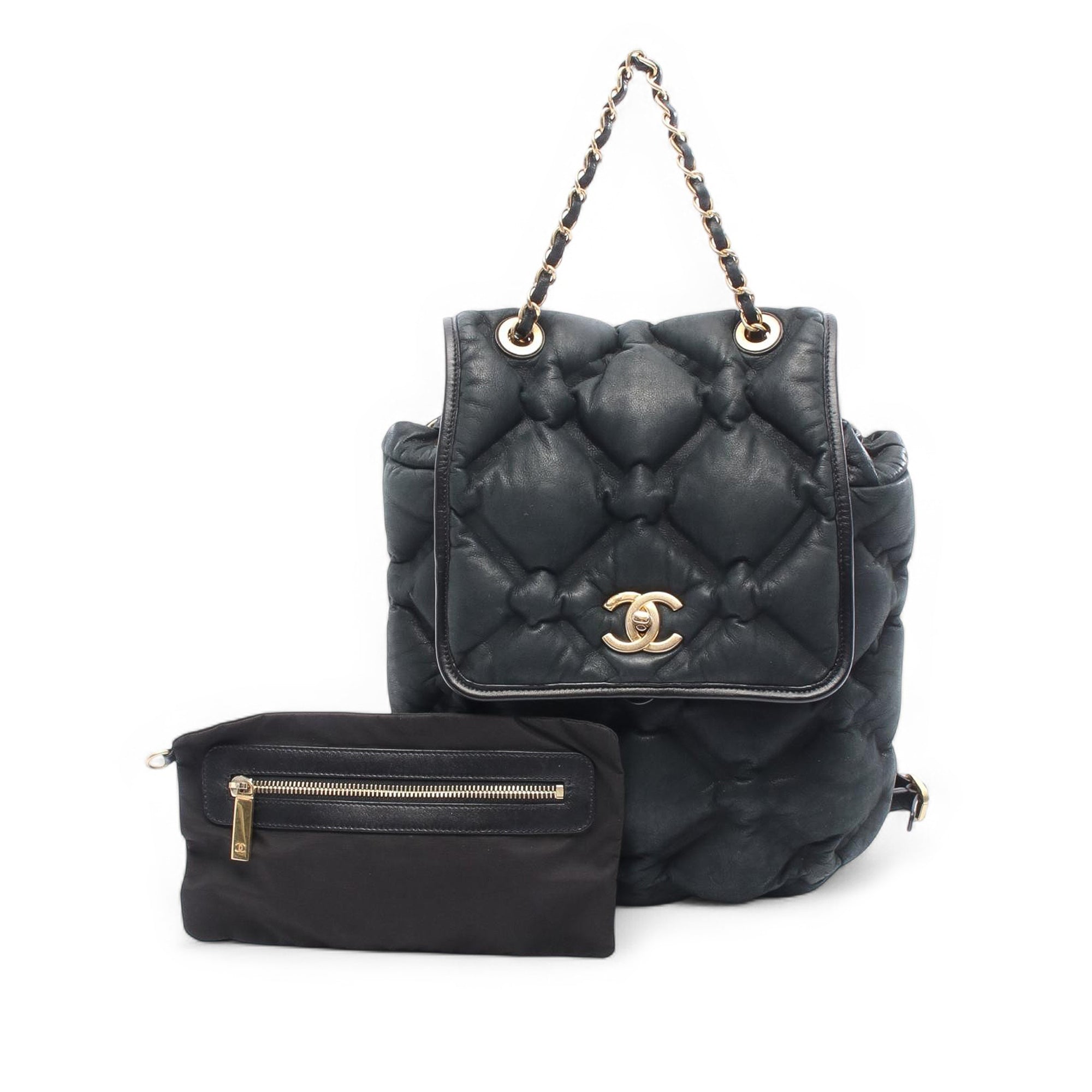 Quilted Iridescent Calfskin Chesterfield Backpack
