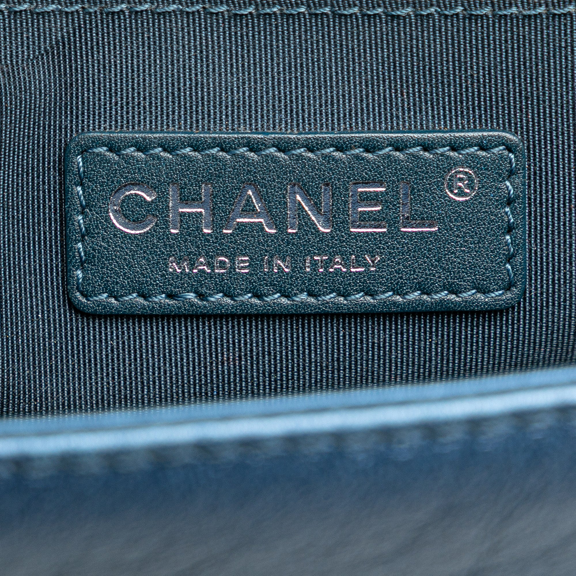 Small Quilted Perforated Metallic Lambskin Boy Flap