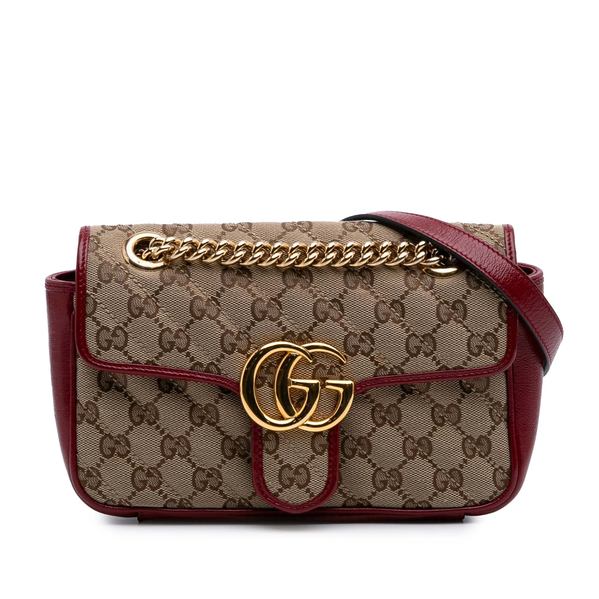 Small GG Marmont GG Matelasse Diagonal Canvas Shoulder Bag