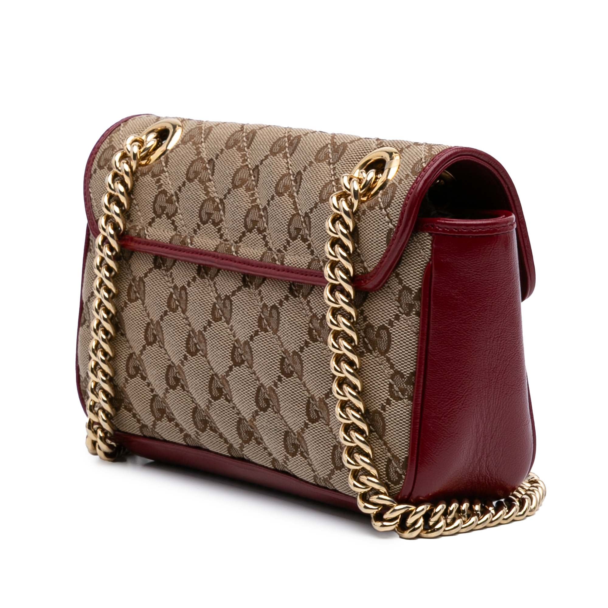 Small GG Marmont GG Matelasse Diagonal Canvas Shoulder Bag