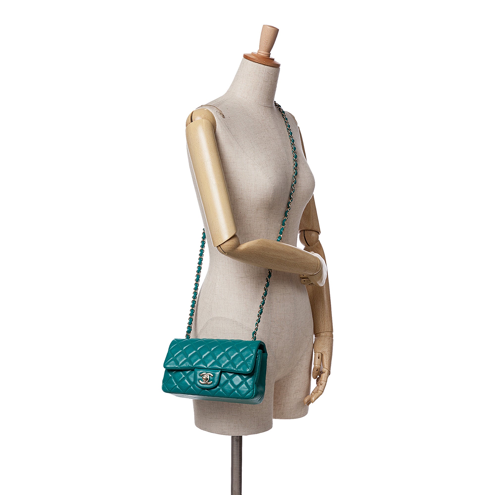 Mini Rectangular Classic Lambskin Single Flap