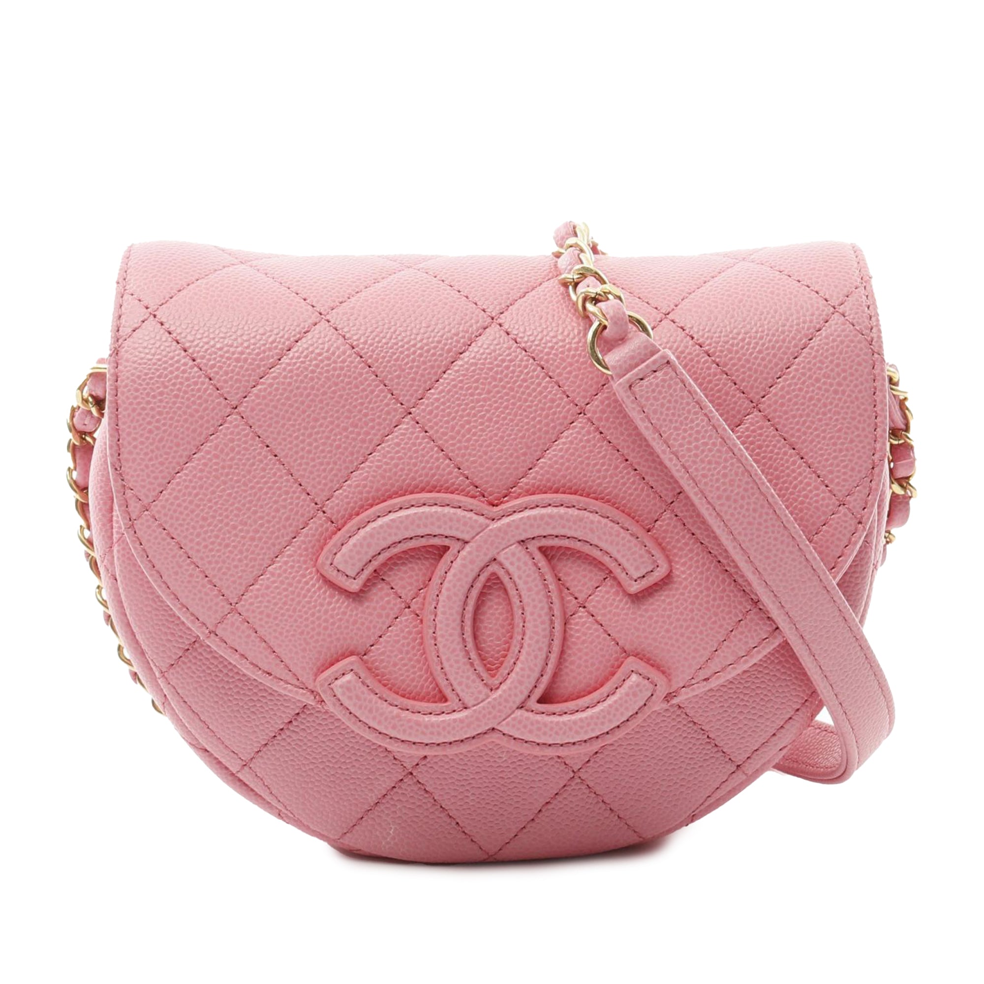 Mini Quilted Caviar CC Messenger Flap