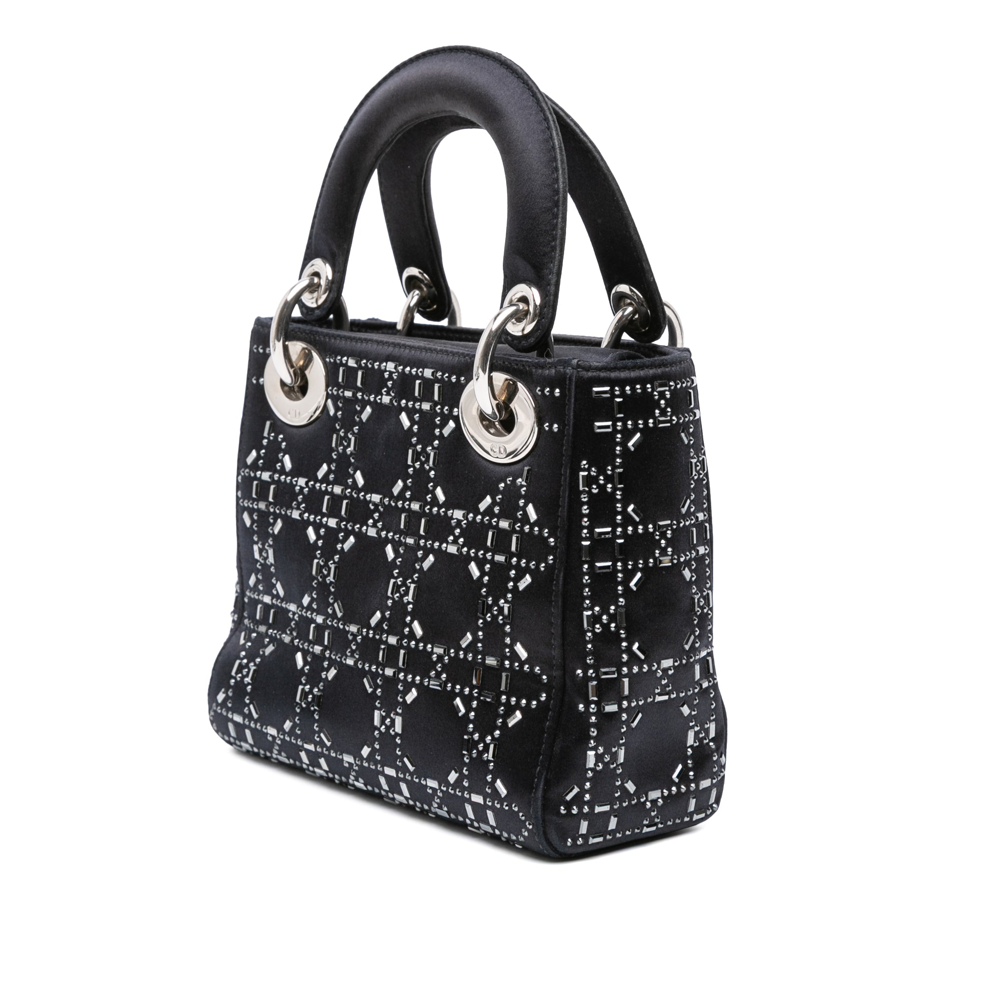 Dior Mini Velvet Cannage Strass Embellished Lady Dior