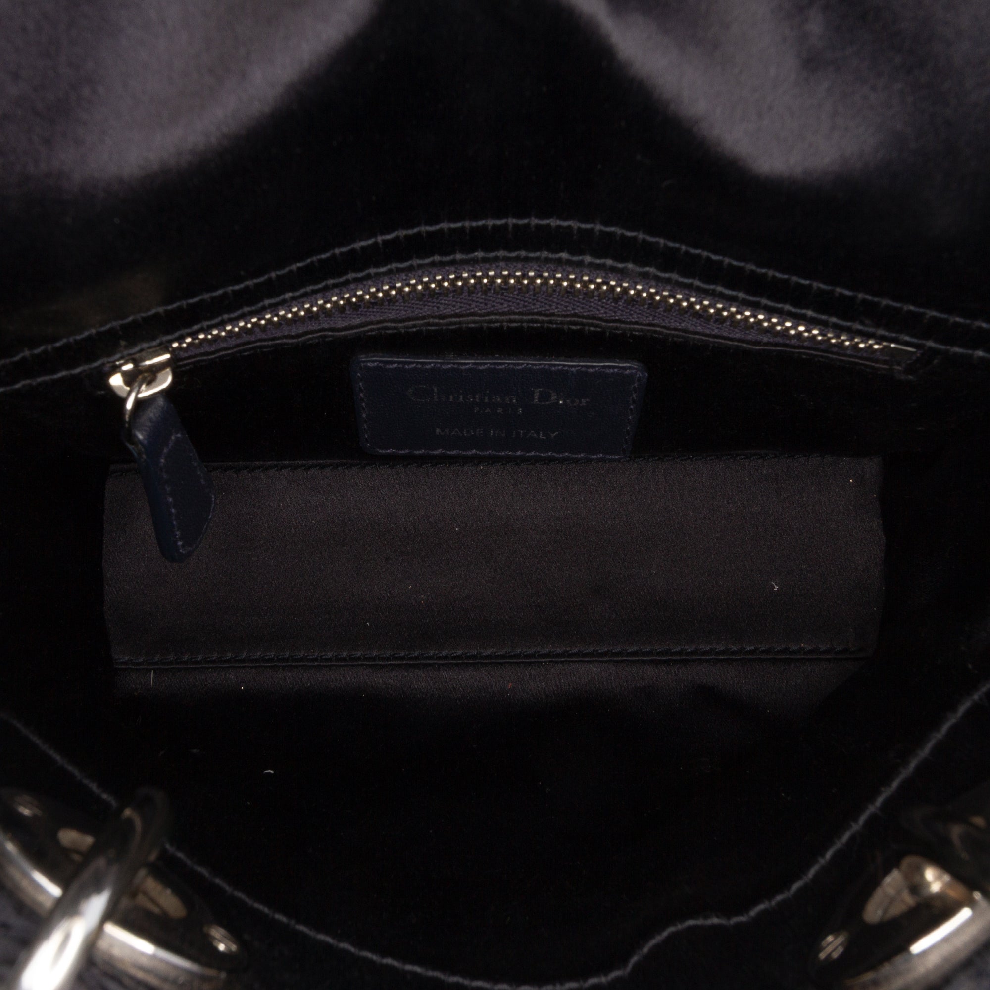 Dior Mini Velvet Cannage Strass Embellished Lady Dior