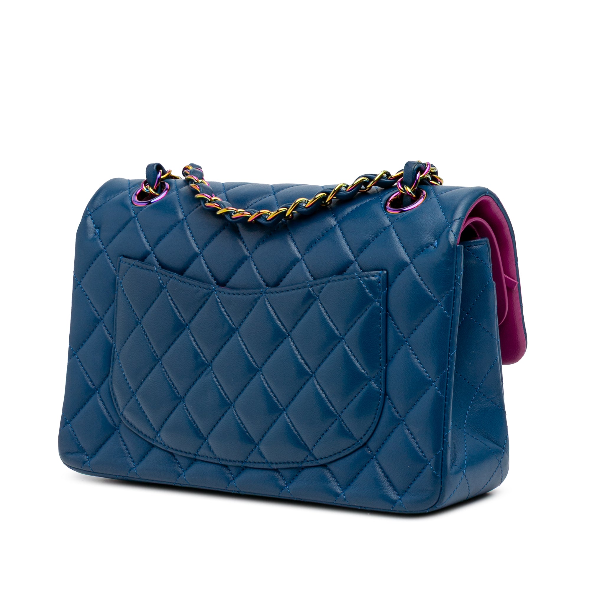 Chanel Small Classic Lambskin Rainbow Double Flap