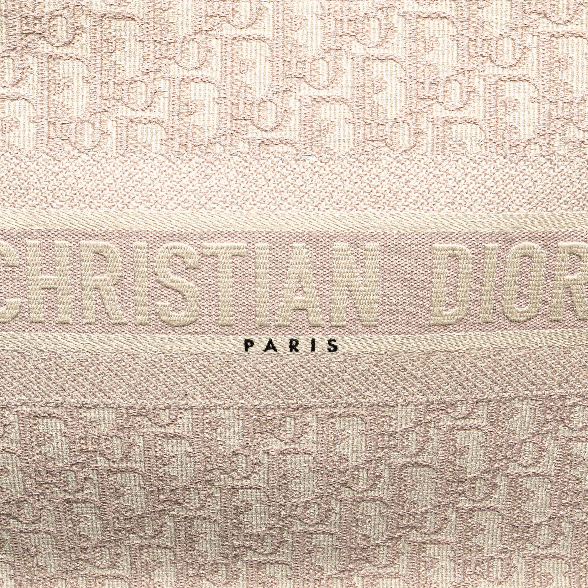 Medium Oblique Embroidered Canvas Book Tote