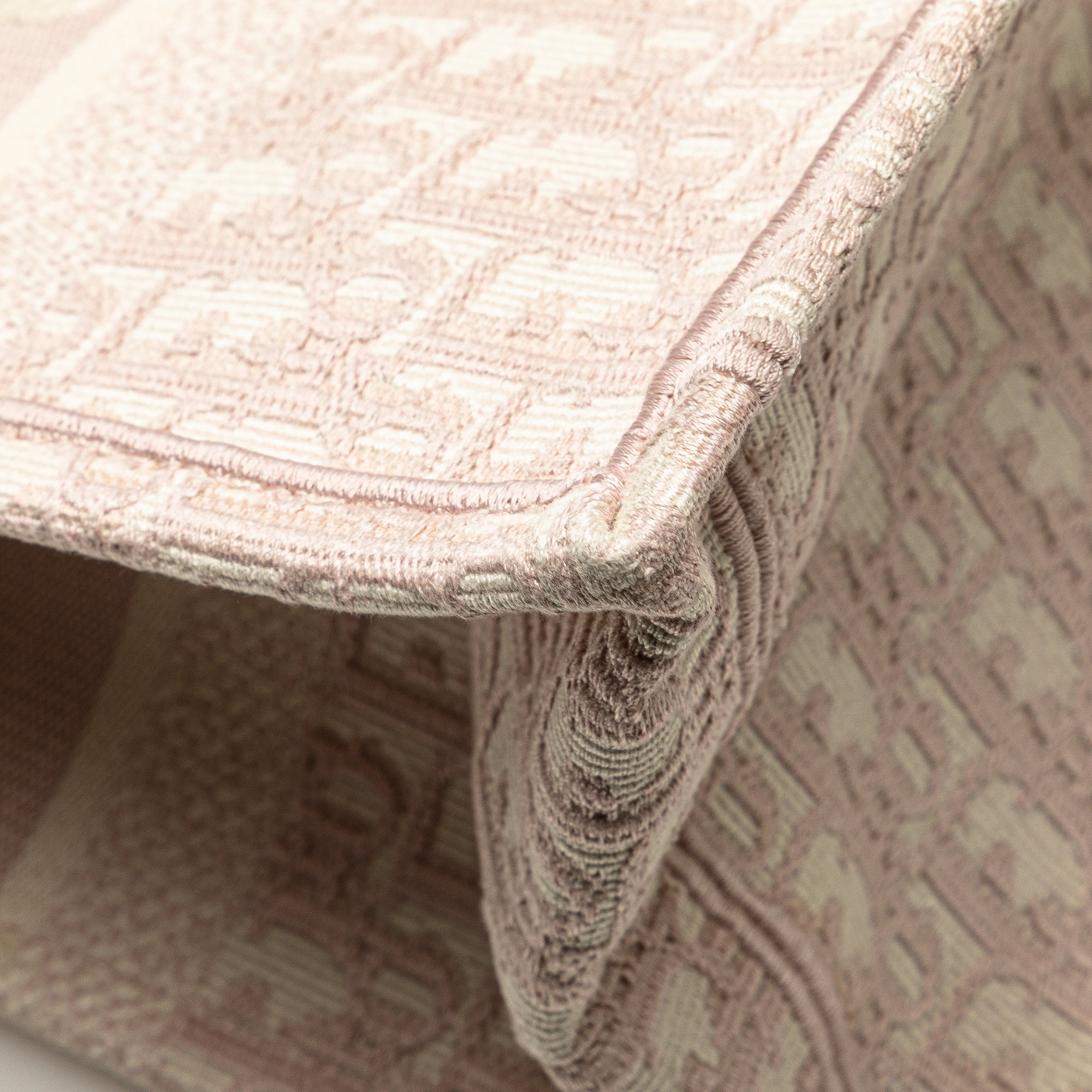 Medium Oblique Embroidered Canvas Book Tote