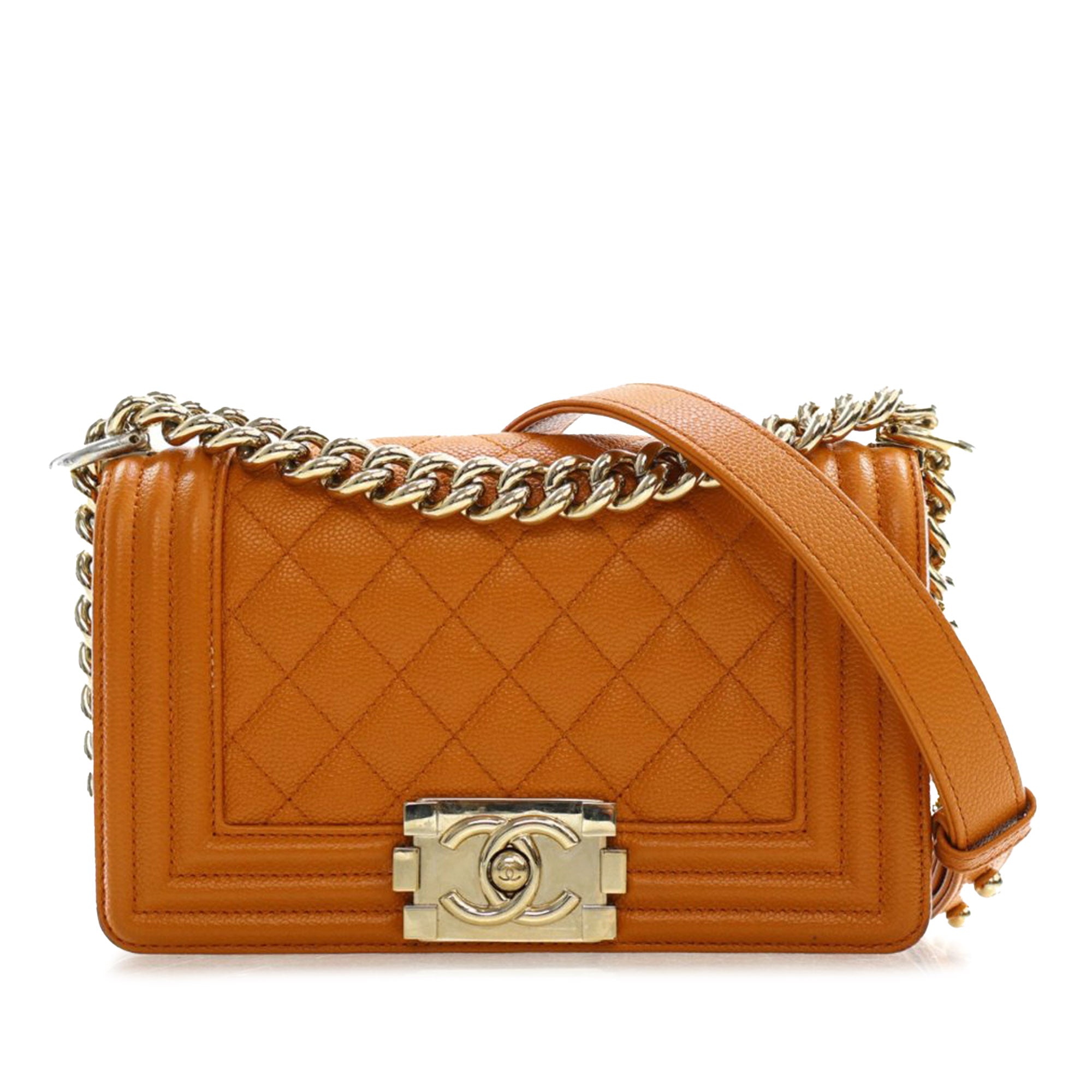 Small Quilted Caviar Boy Flap