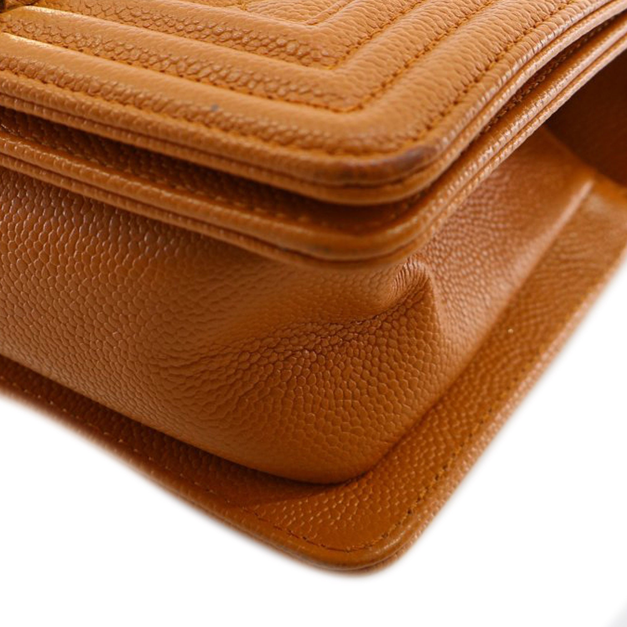 Small Quilted Caviar Boy Flap